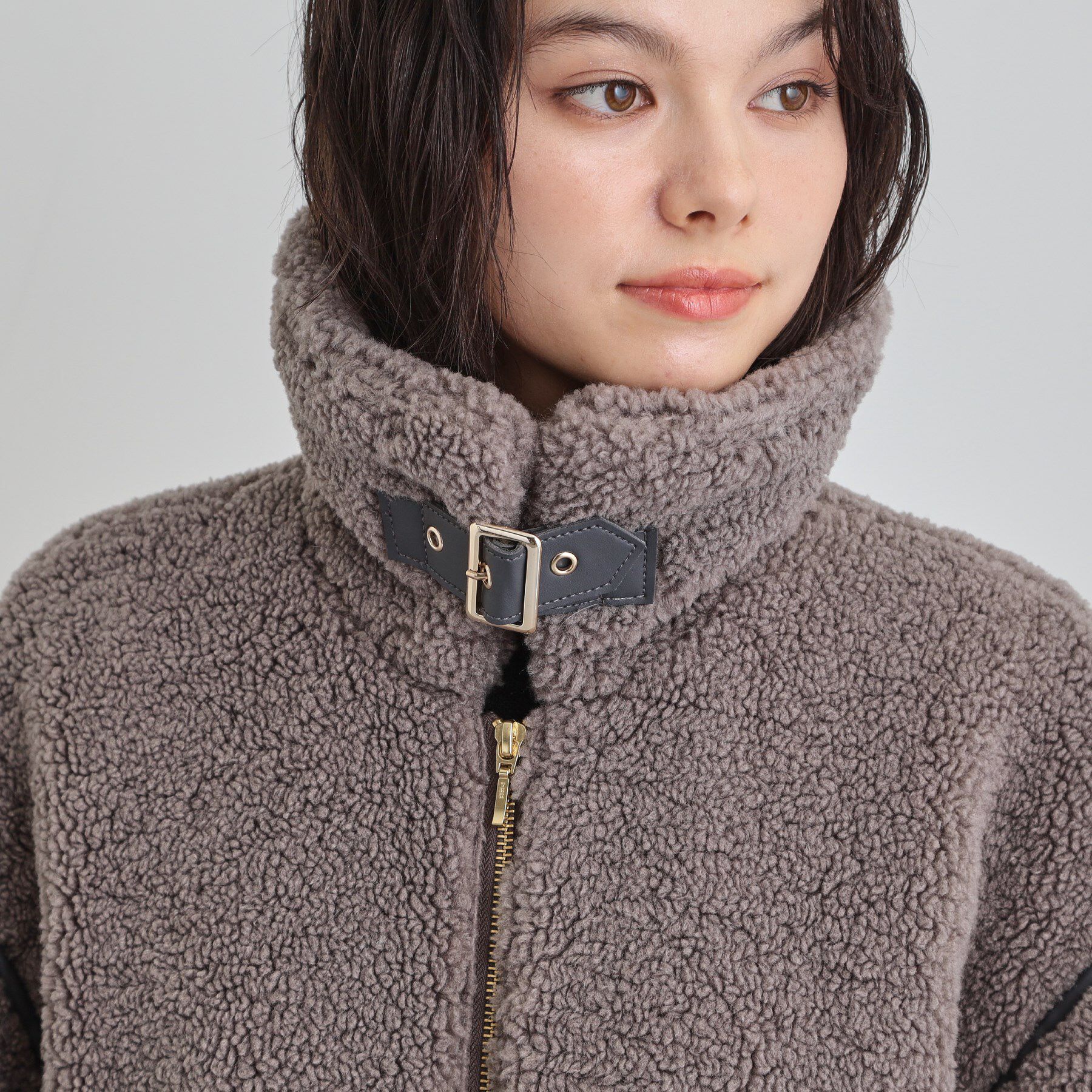 THE SHOP TK「マシュマロタッチ ボアボンバージャケット」|ブルゾン・スタジャン|