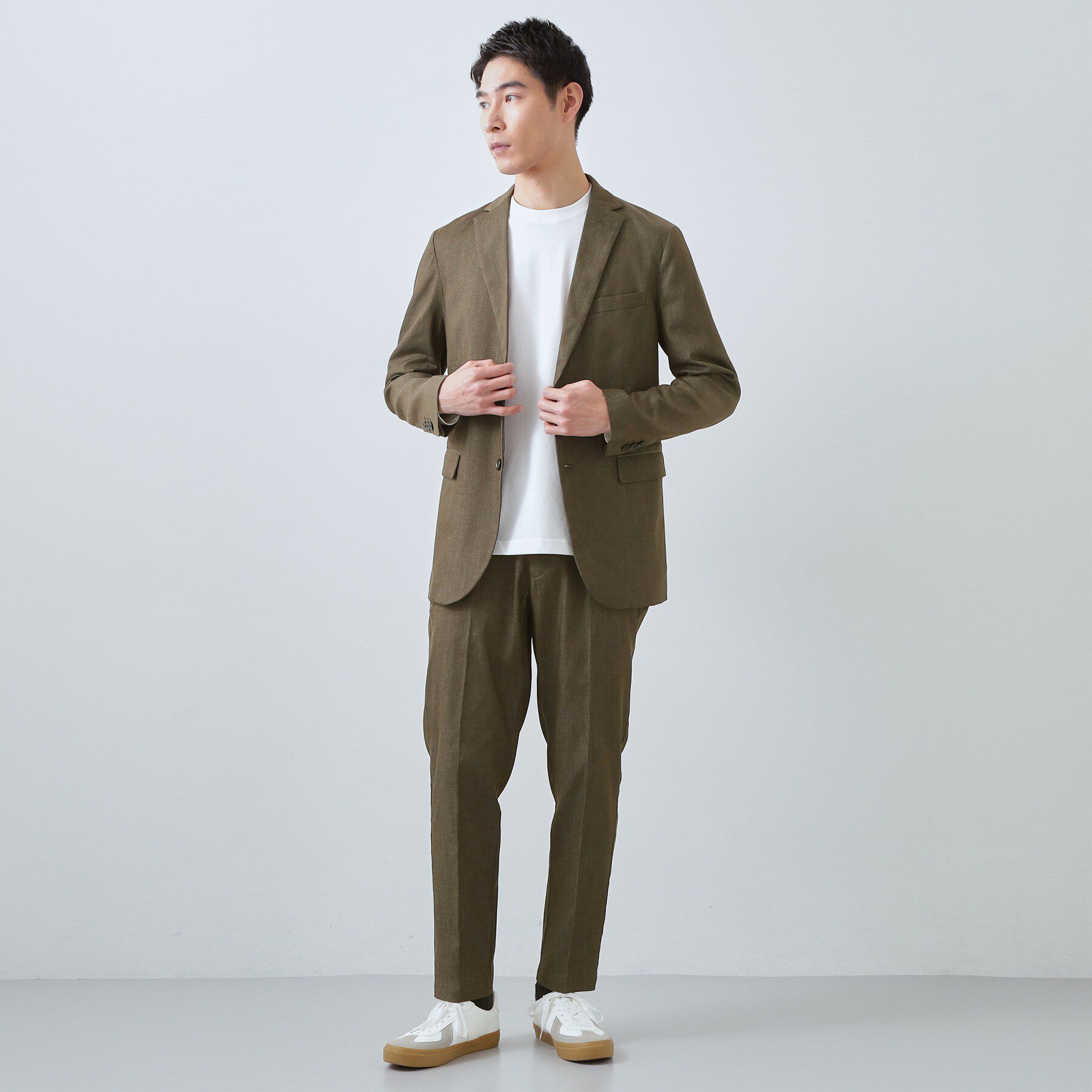 THE SHOP TK「ライトエバーデニム ジャケット 洗濯機OK/ストレッチ/セットアップ可」|デニムジャケット|