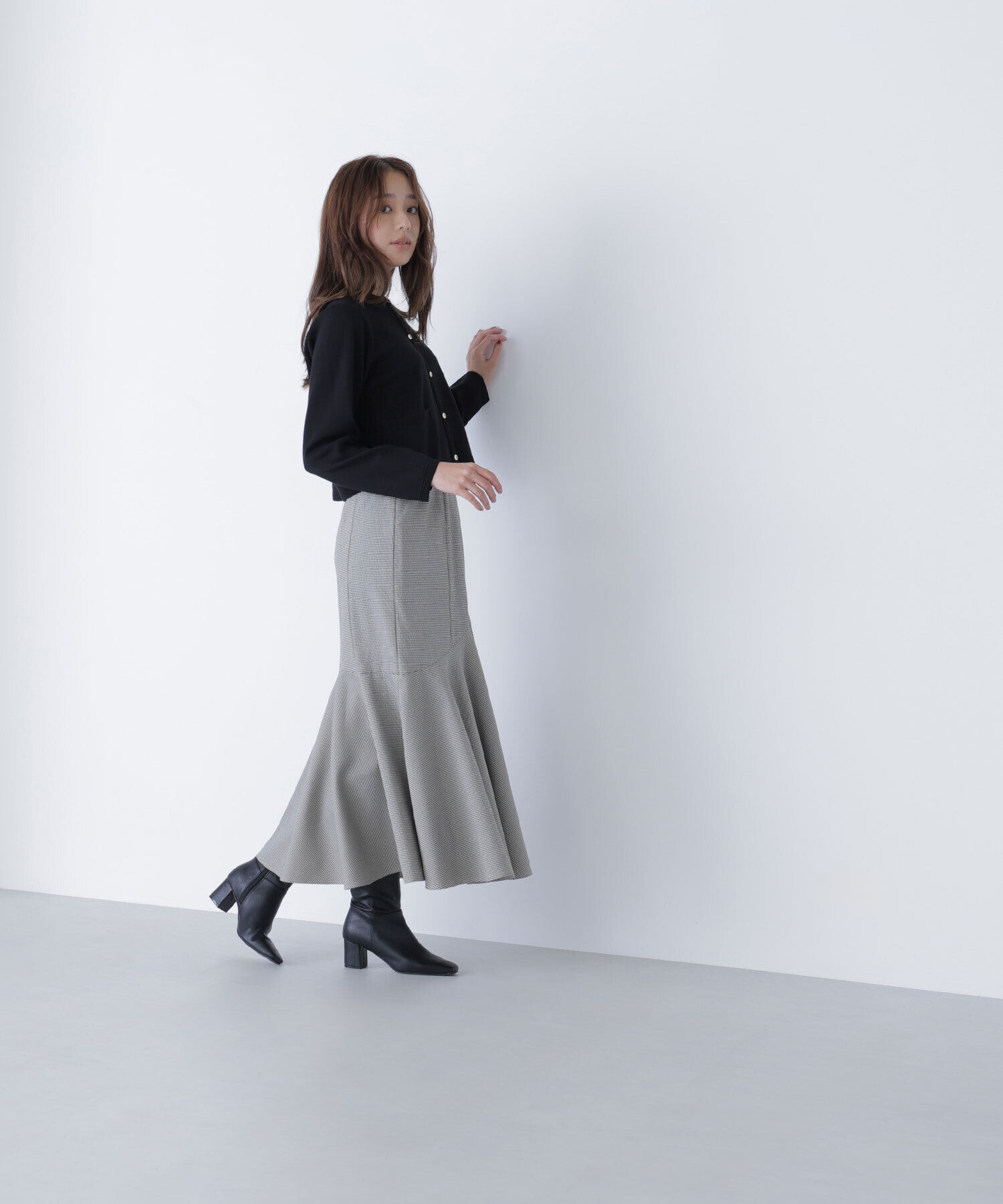 「アシメチェックマーメイドスカート」|スカート|