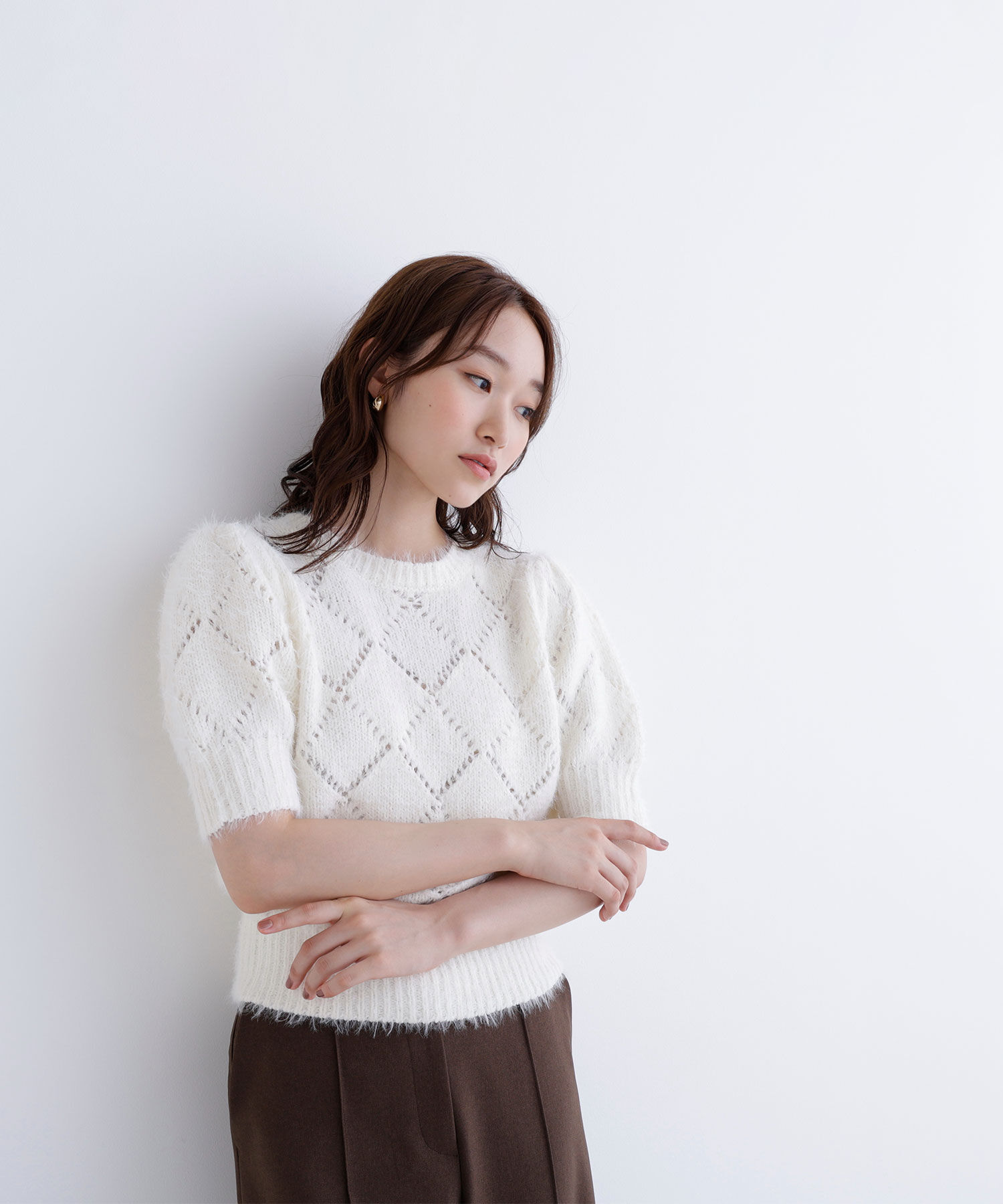  「シャギーアイレットニット」|ニット・セーター|