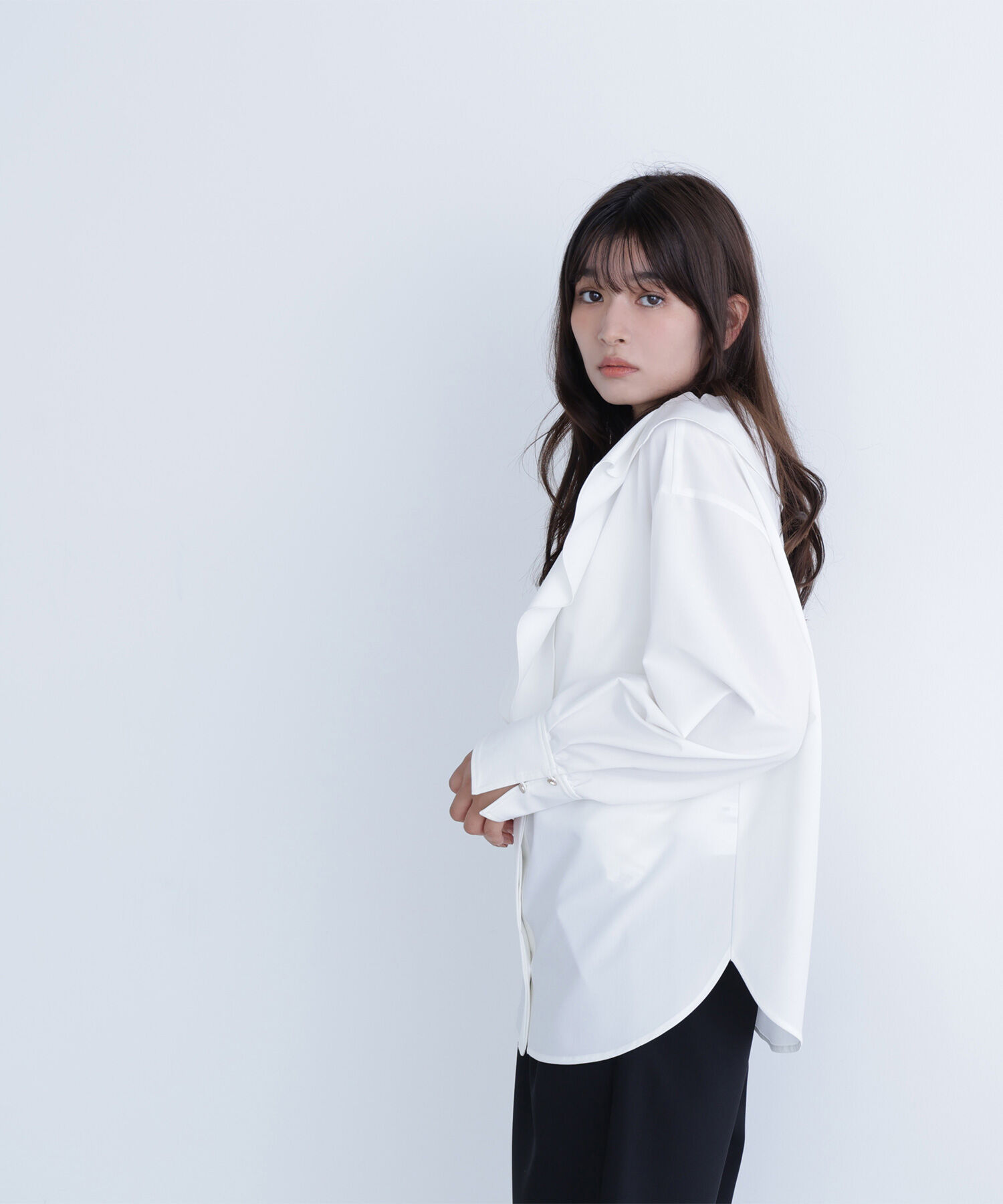  「デザインラッフルブラウス」|シャツ・ブラウス|