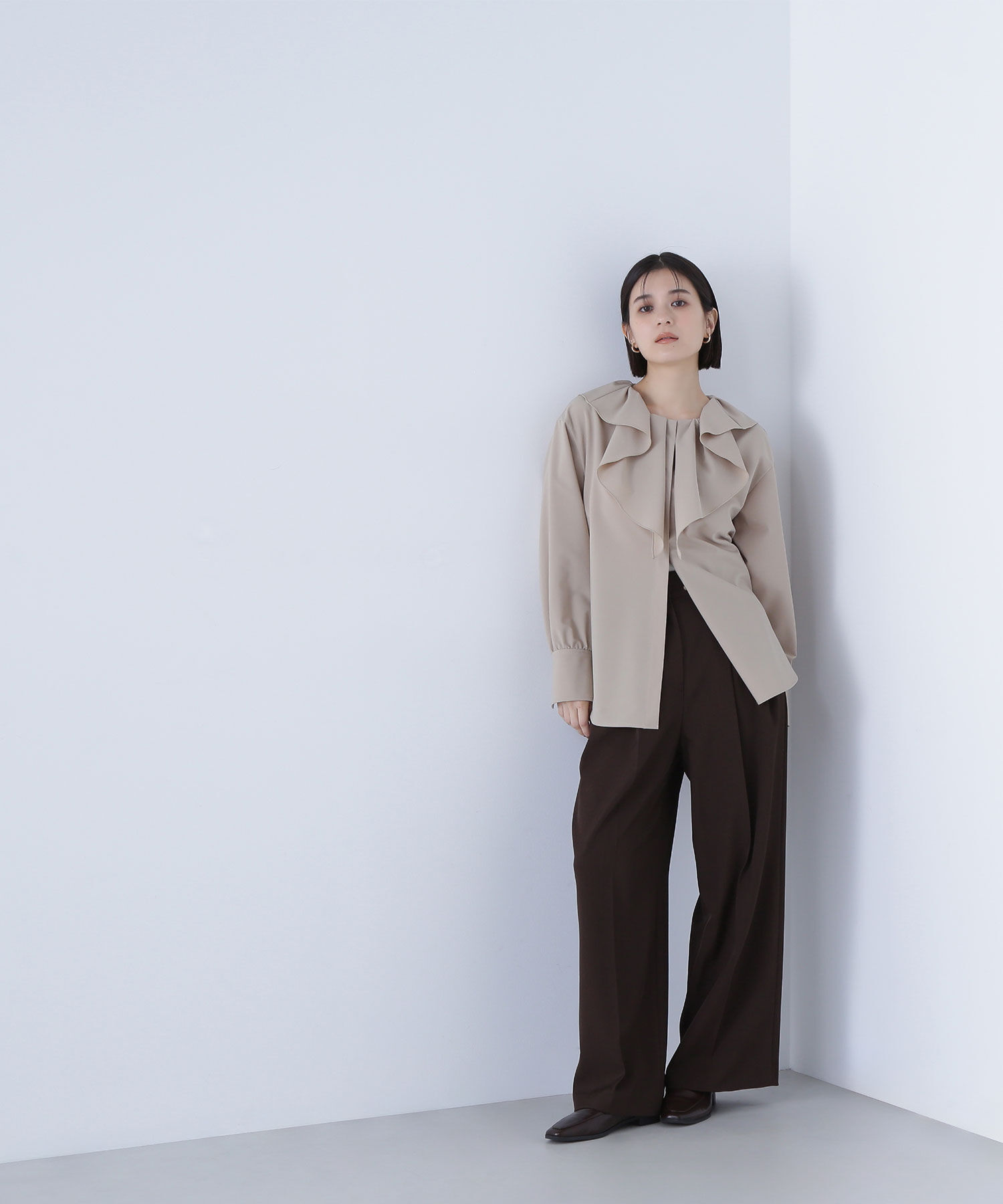  「デザインラッフルブラウス」|シャツ・ブラウス|