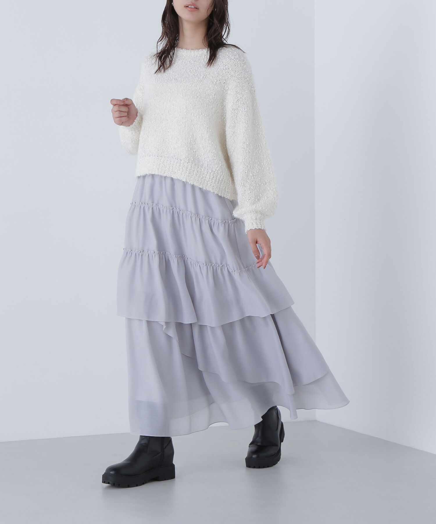  「ランダムティアードスカート」|スカート|