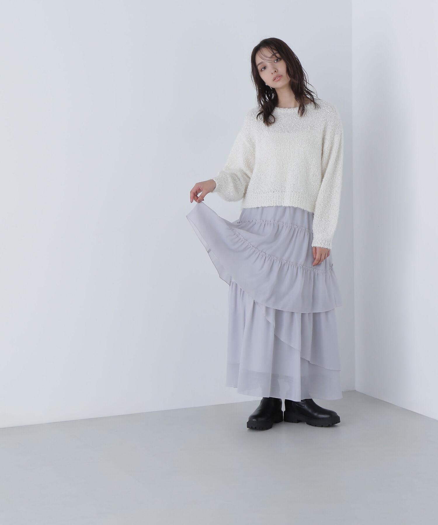  「ランダムティアードスカート」|スカート|