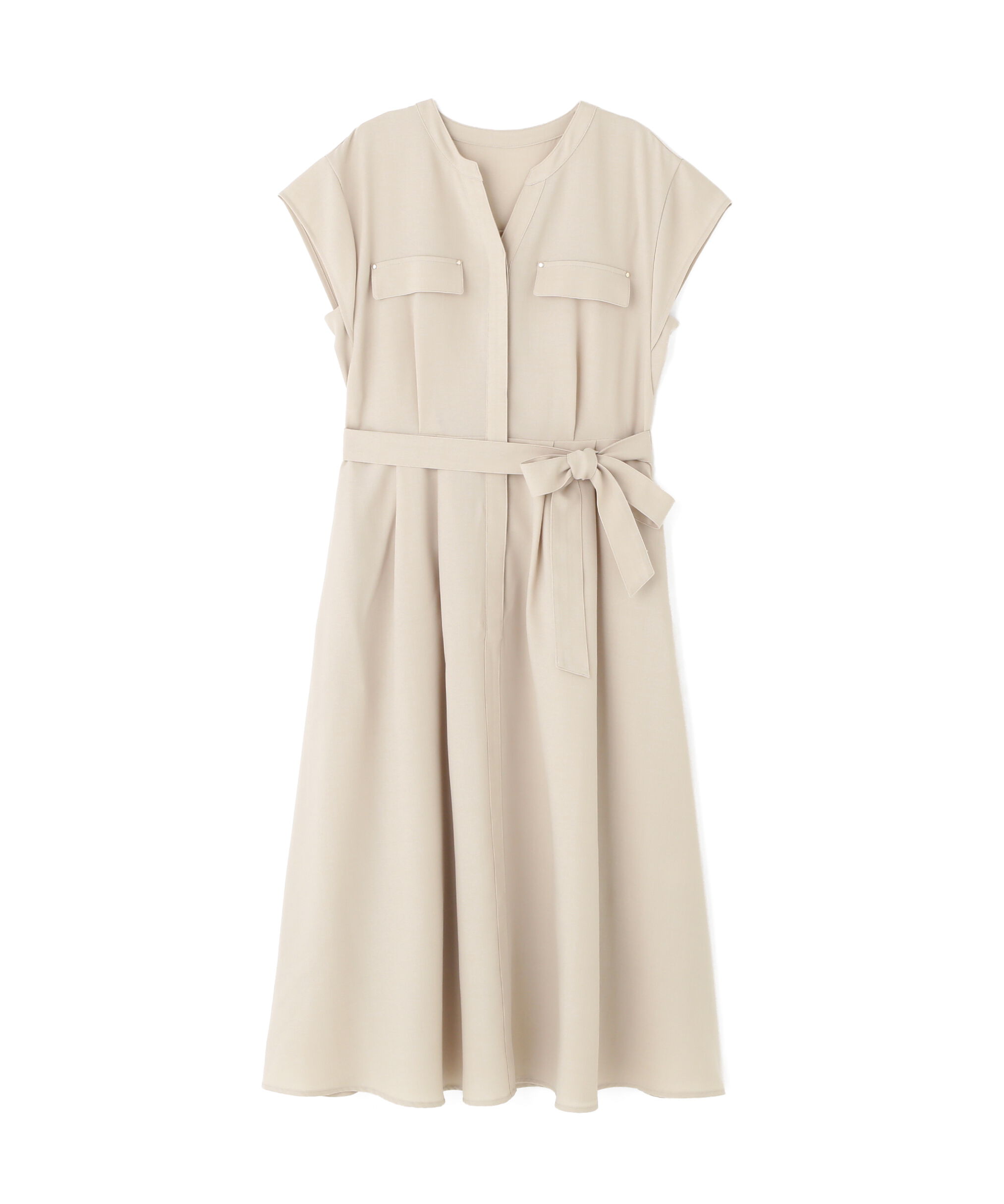  「スキッパーポケットシャツワンピース」|ワンピース|