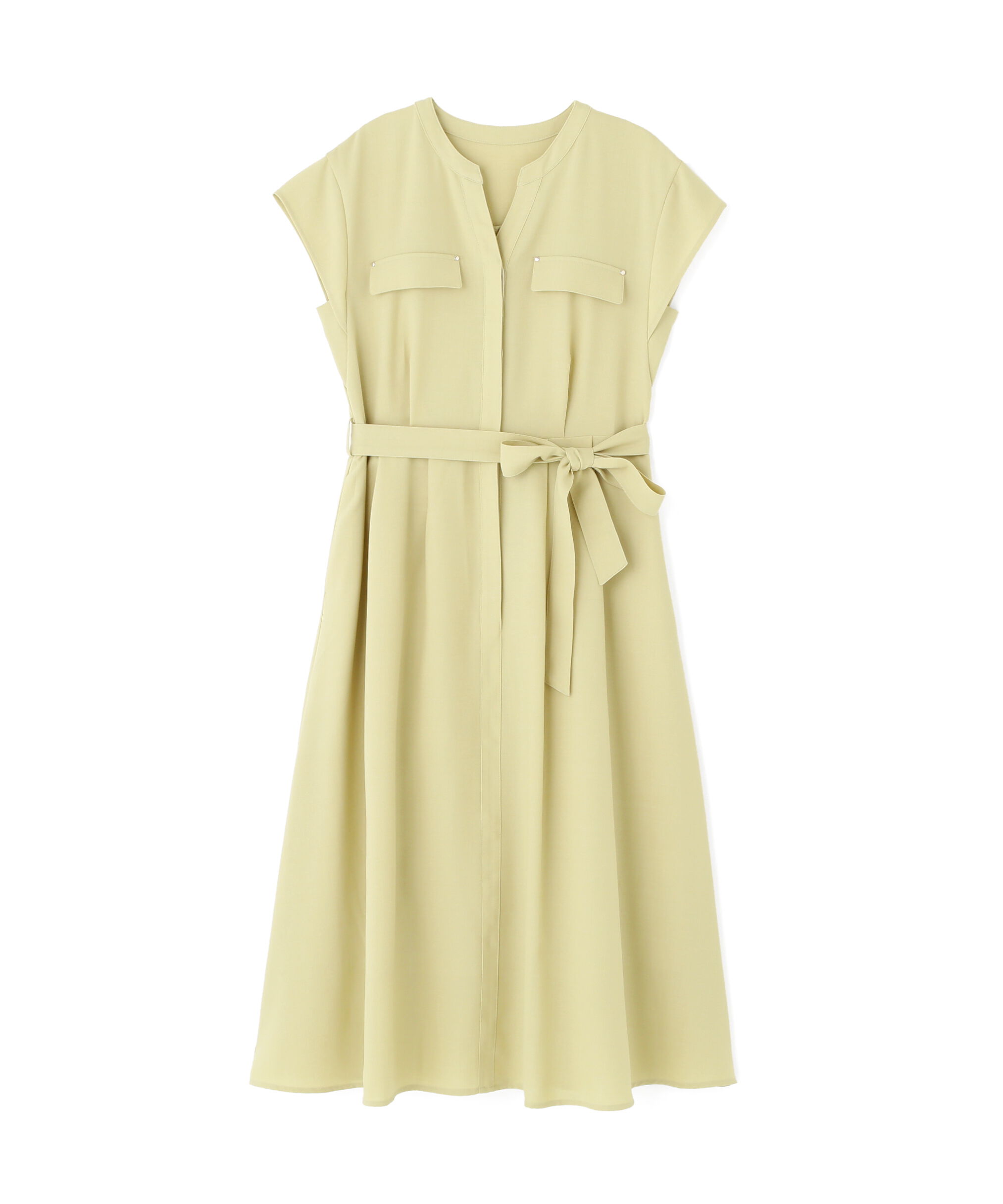  「スキッパーポケットシャツワンピース」|ワンピース|