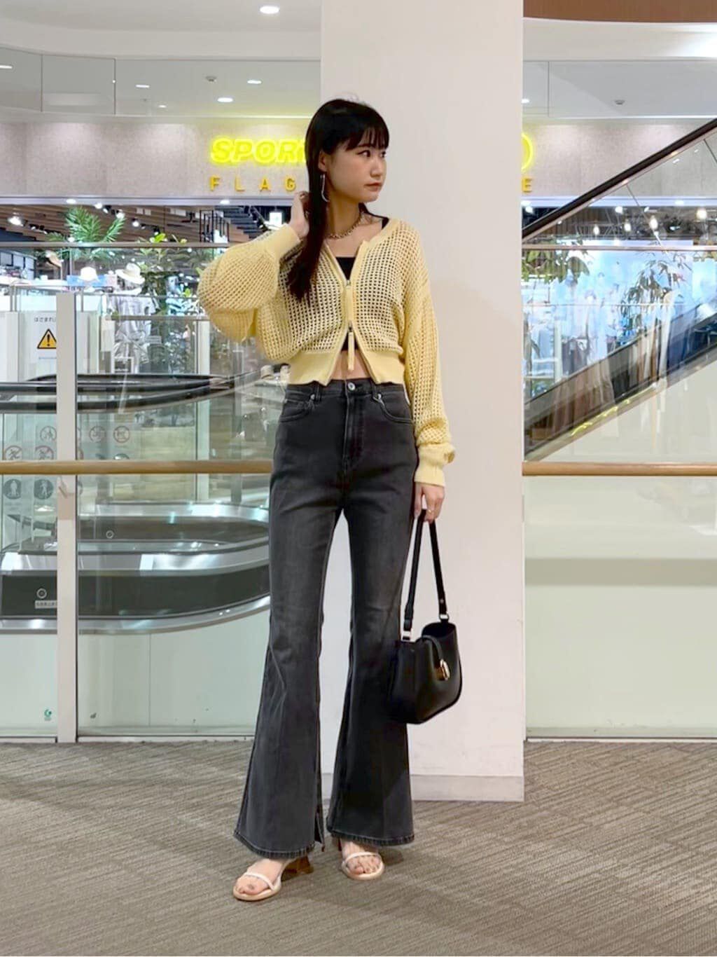  「[低身長サイズ/Sシリーズ]内スリットベルボトムデニムパンツ」|その他|