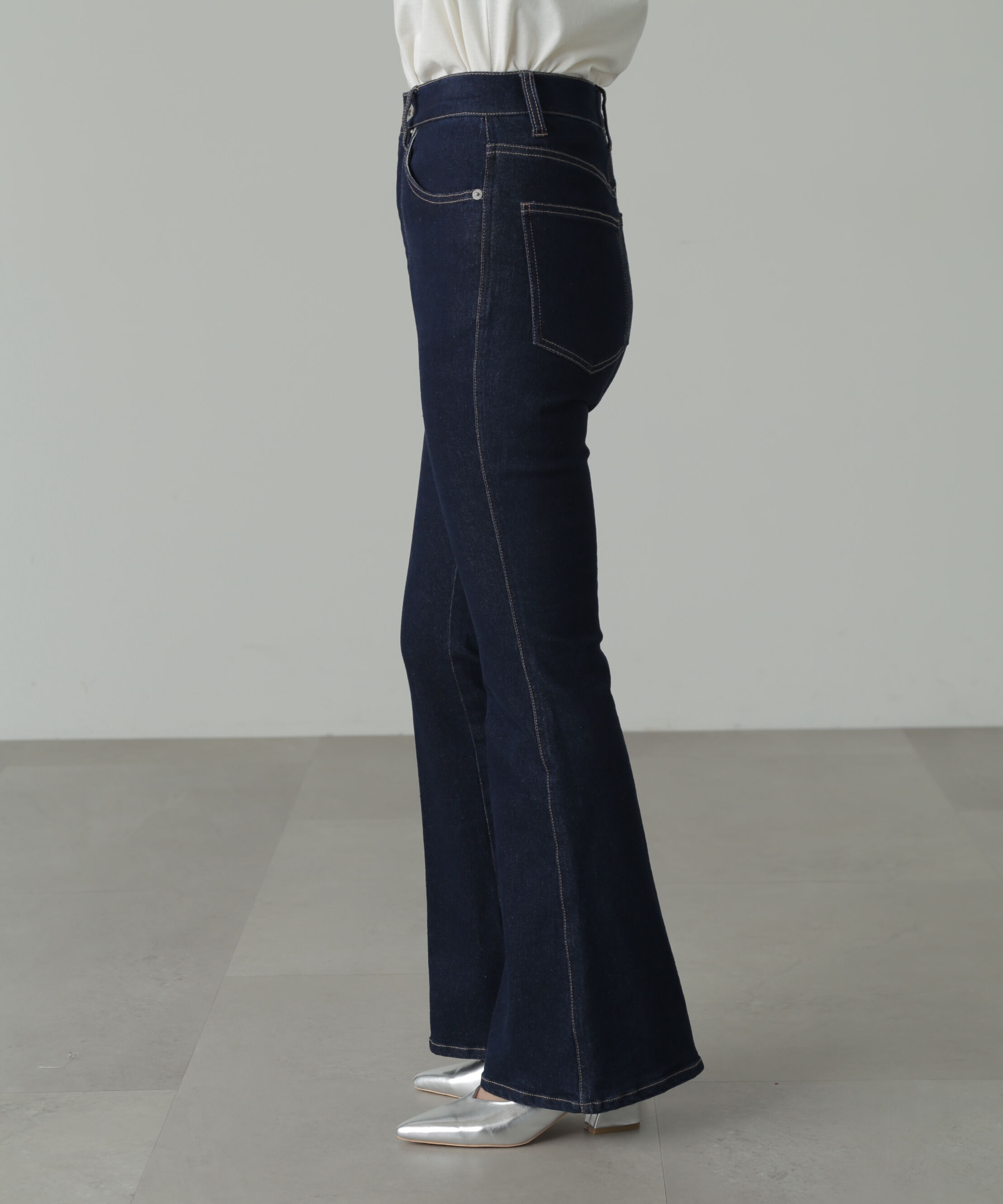  「[低身長サイズ/Sシリーズ]内スリットベルボトムデニムパンツ」|その他|