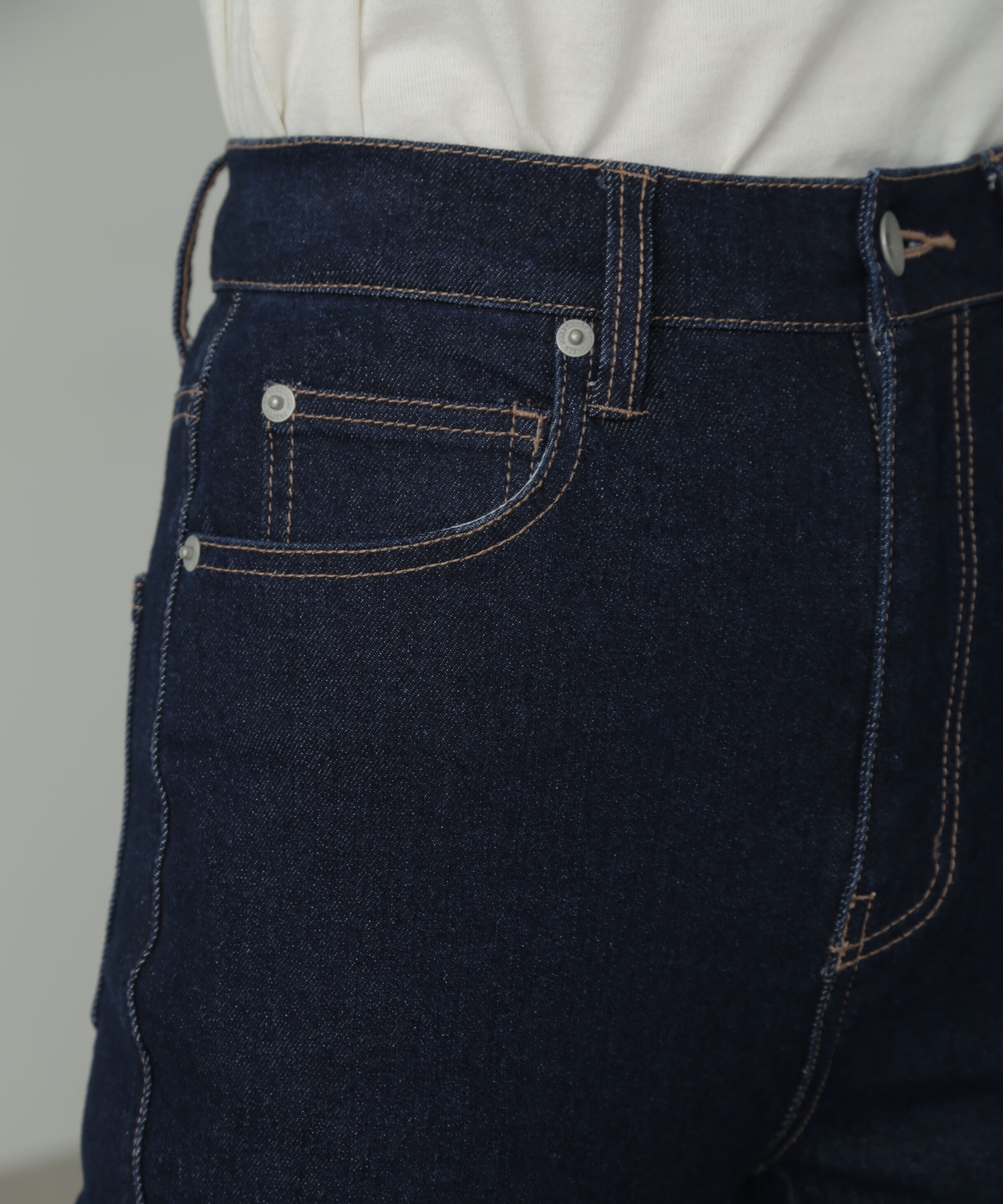  「[低身長サイズ/Sシリーズ]内スリットベルボトムデニムパンツ」|その他|