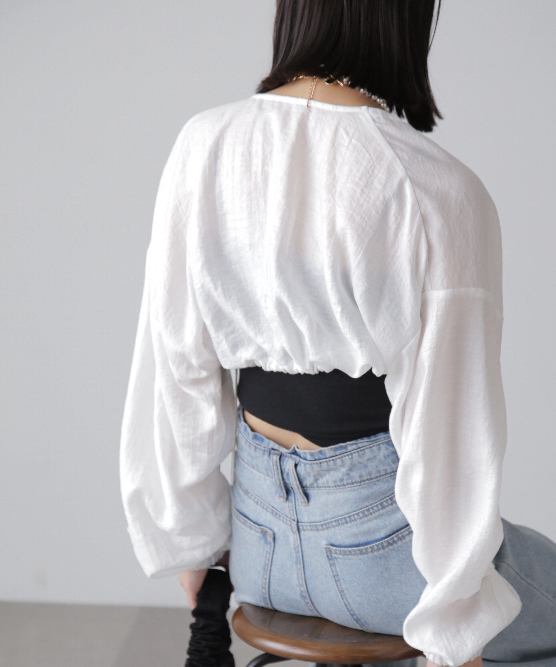  「ドロストショート丈ボレロ」|シャツ・ブラウス|