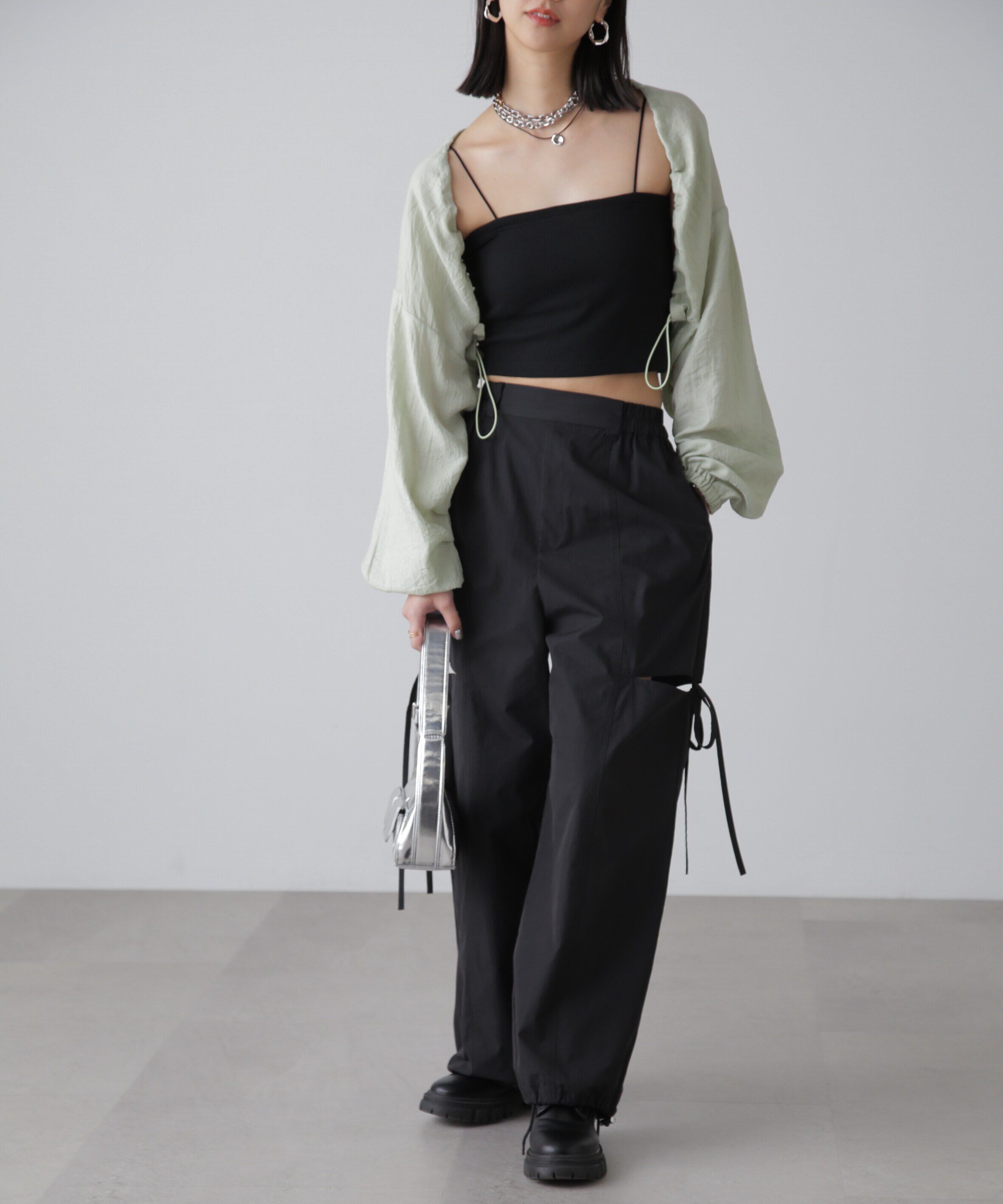  「ドロストショート丈ボレロ」|シャツ・ブラウス|