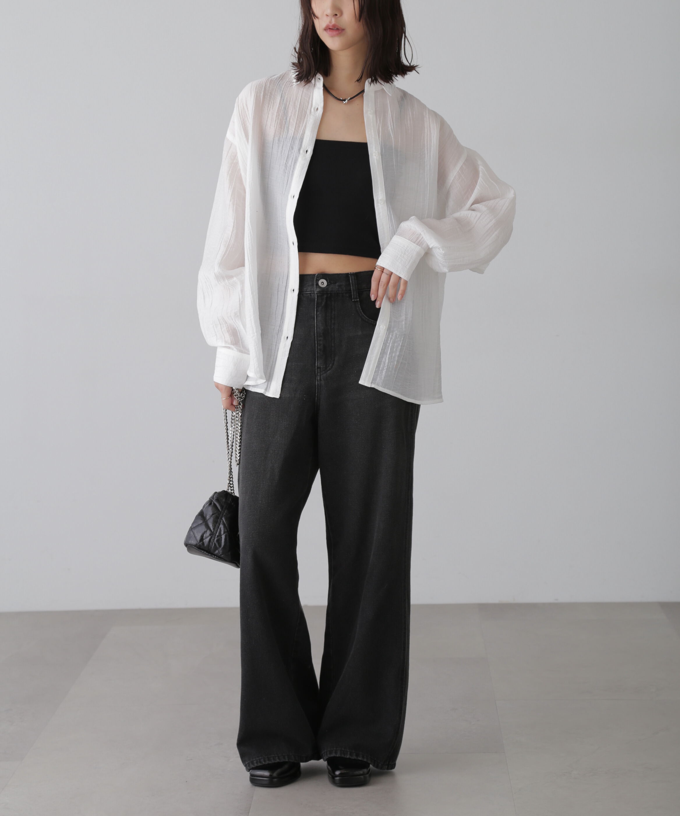  「[XS-Lサイズ展開]サイドパネルヴィンテージライクワイドデニム」|その他|