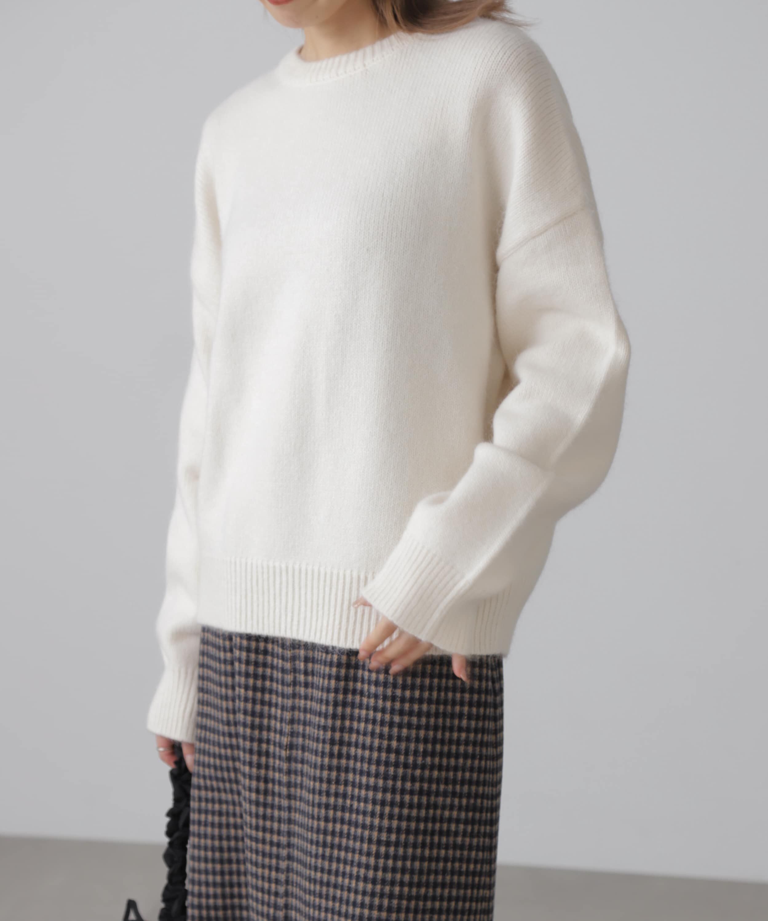  「オーバーサイズチュニック丈ニット」|ニット・セーター|