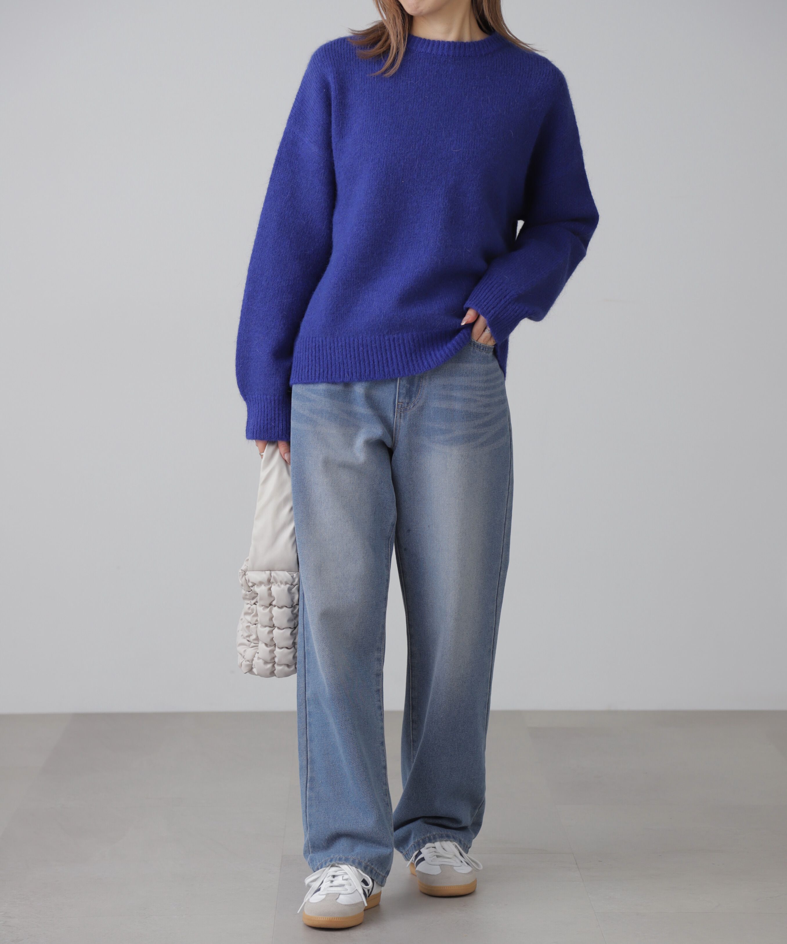  「オーバーサイズチュニック丈ニット」|ニット・セーター|