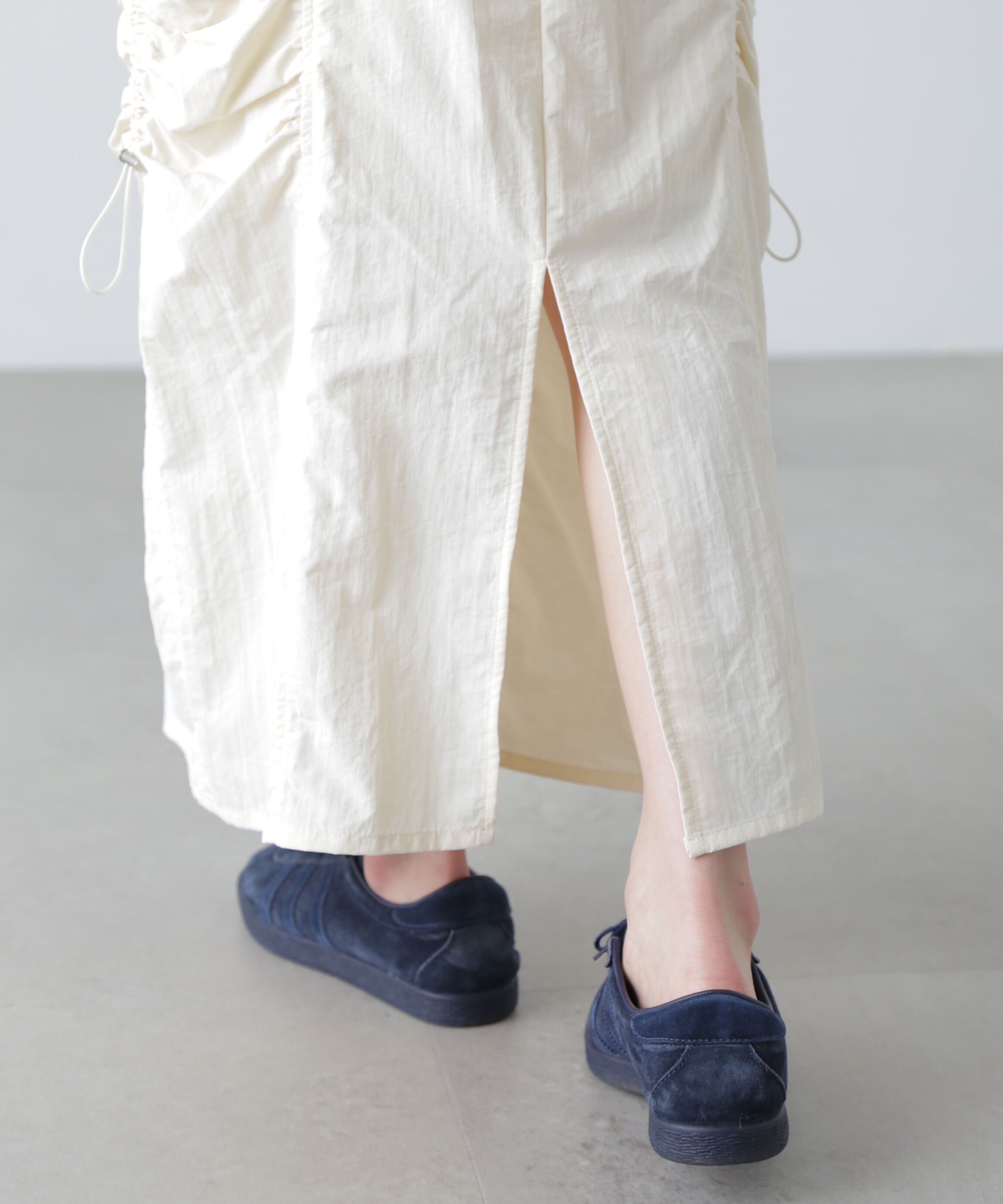  「サイドドロストナイロンスカート」|スカート|