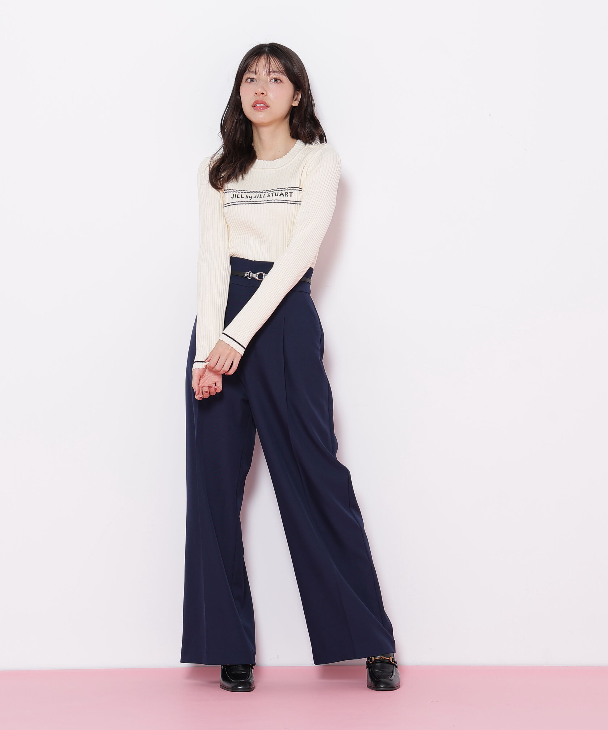  「コンパクト配色ロゴニット」|ニット・セーター|