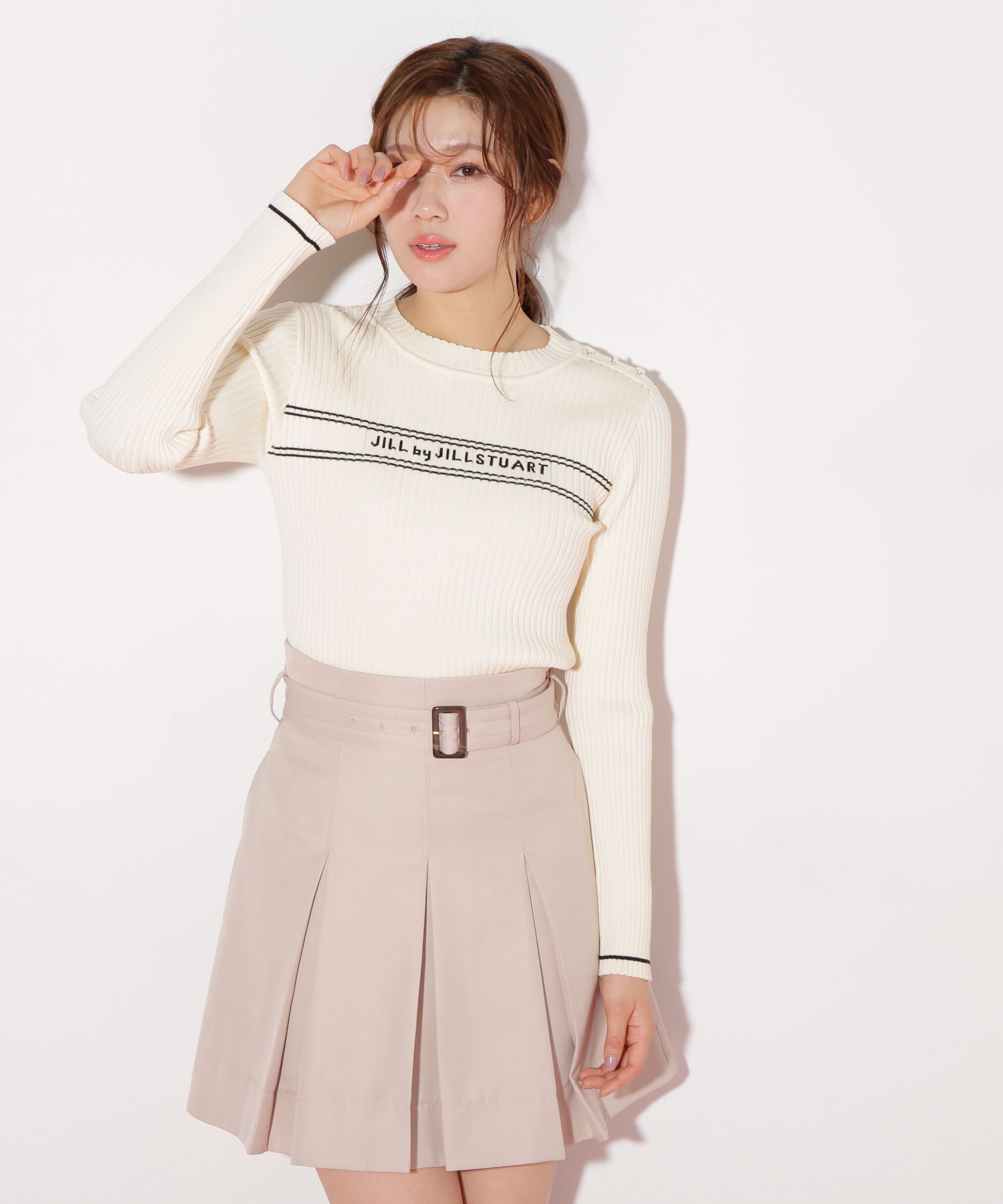  「コンパクト配色ロゴニット」|ニット・セーター|