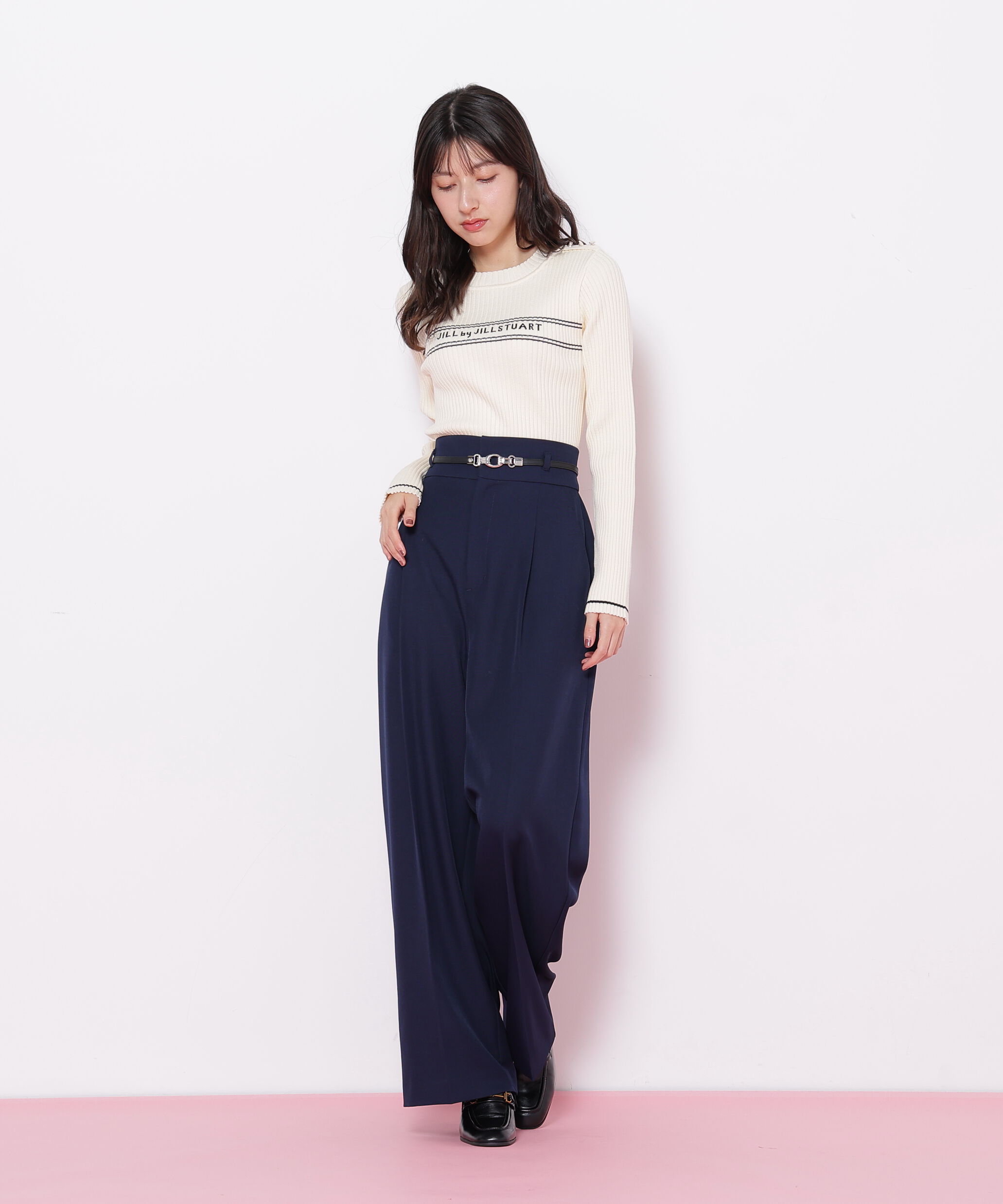  「コンパクト配色ロゴニット」|ニット・セーター|