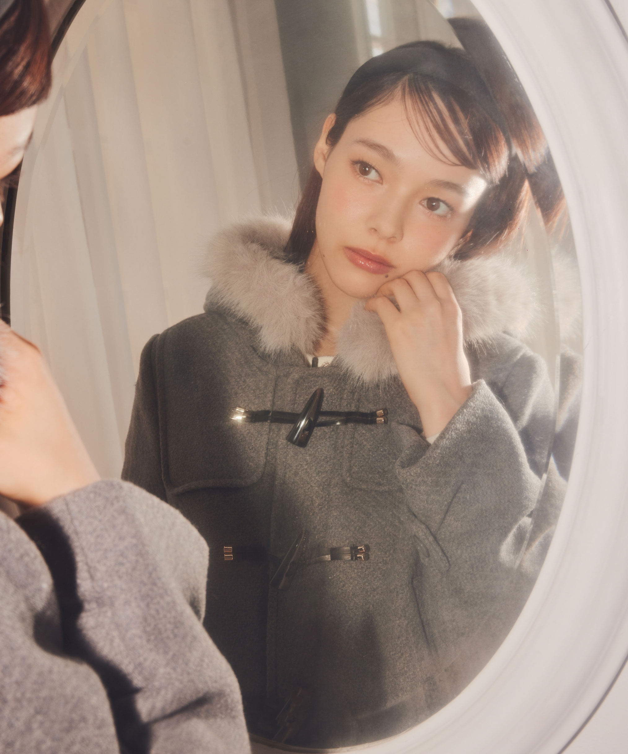  「フェイクファー付ショートダッフルコート」|その他|