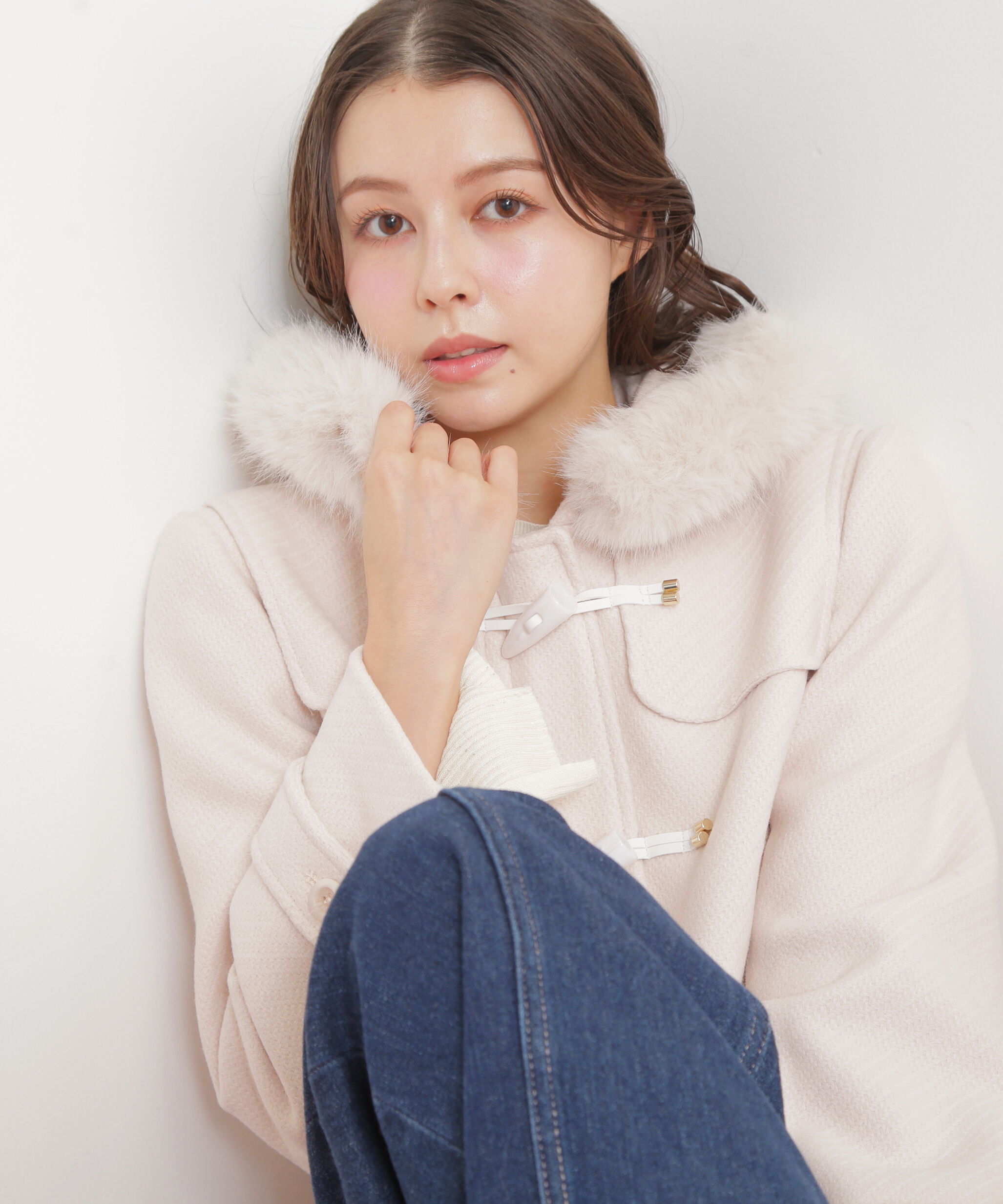  「フェイクファー付ショートダッフルコート」|その他|