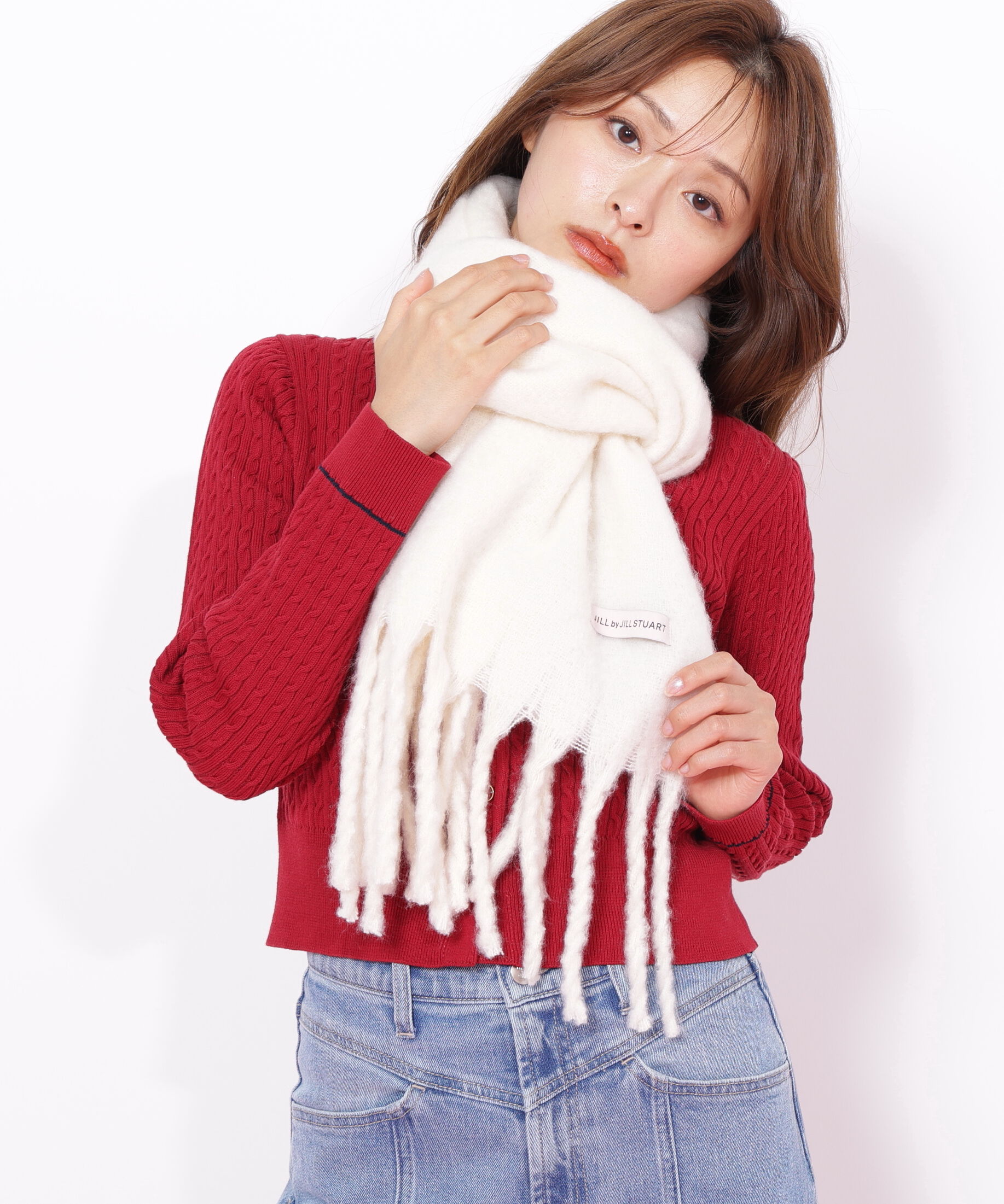  「ループヤーンフラッフィーストール」|バンダナ・スカーフ|