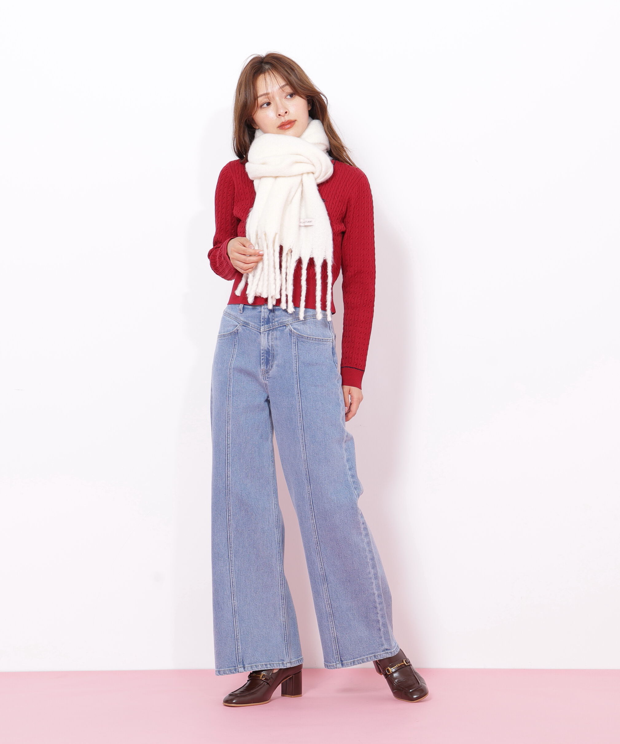  「ループヤーンフラッフィーストール」|バンダナ・スカーフ|