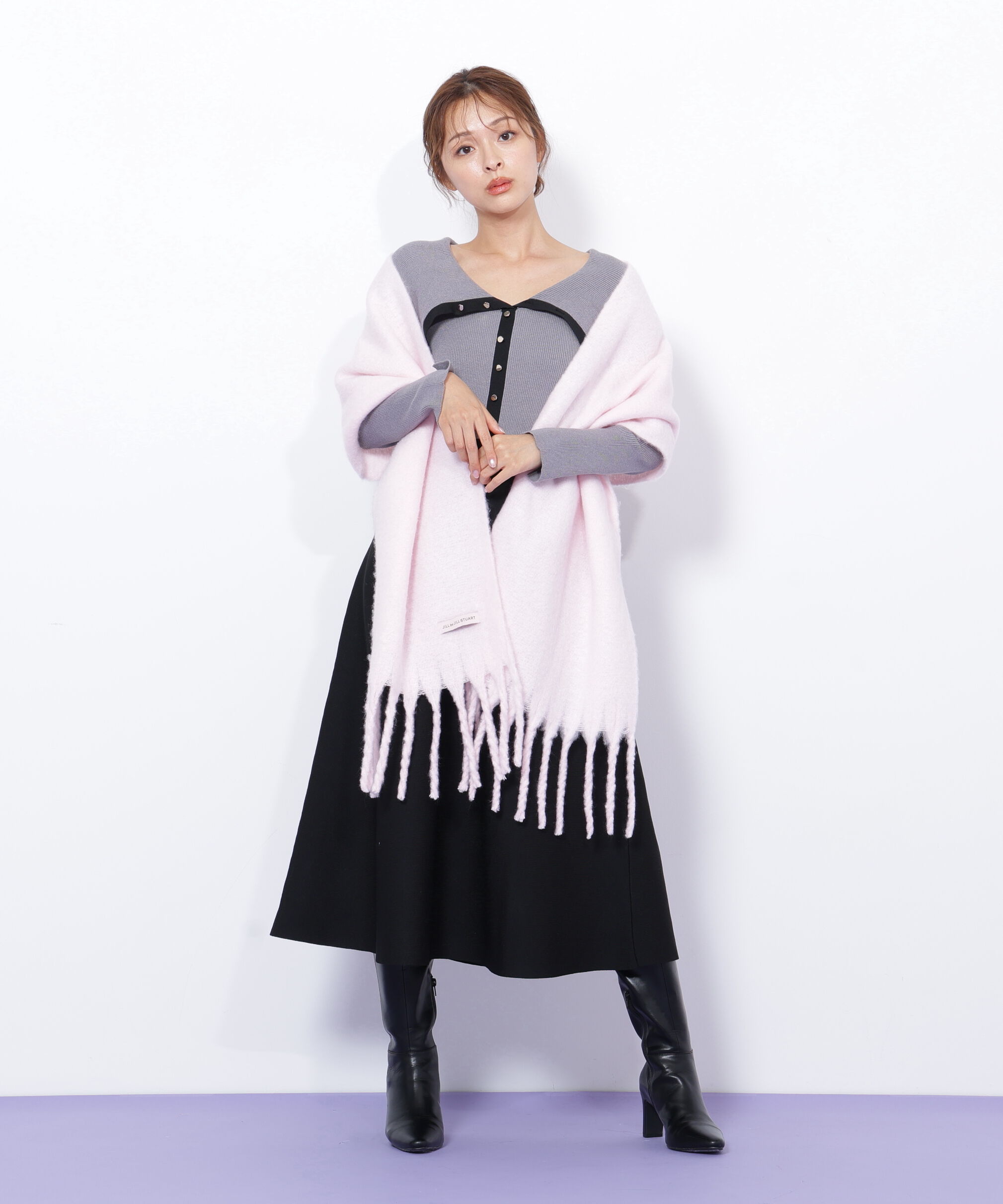  「ループヤーンフラッフィーストール」|バンダナ・スカーフ|