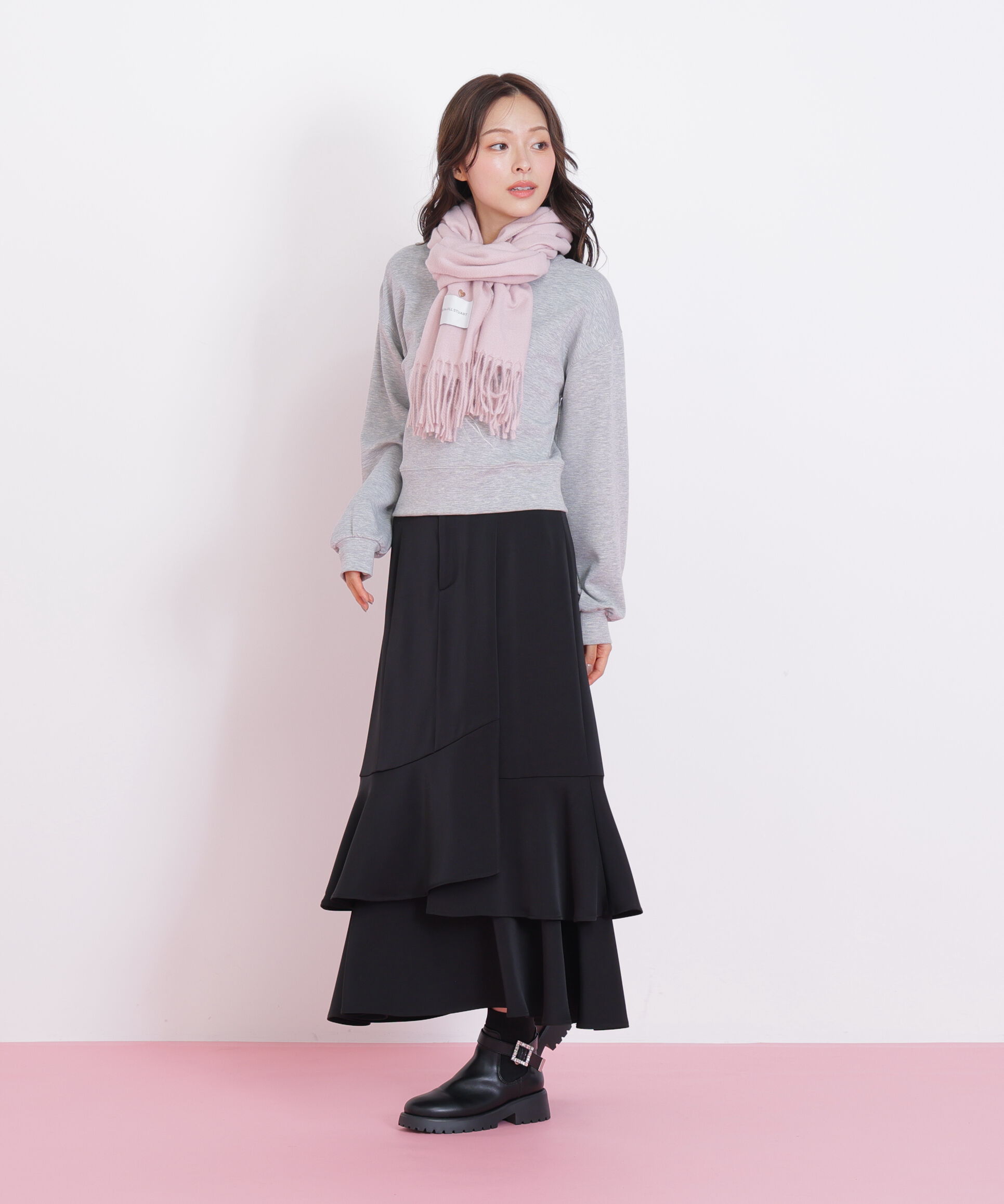  「ハートトッピングストール」|バンダナ・スカーフ|