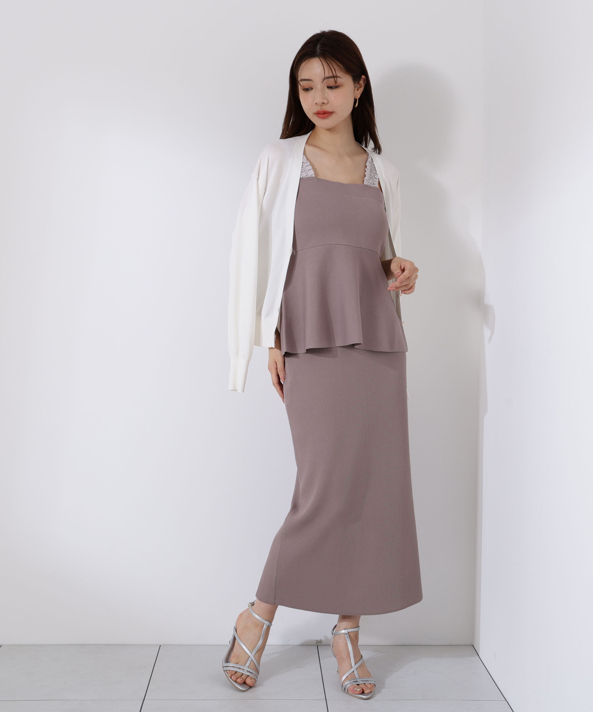 PROPORTION BODY DRESSING「ペプラムキャミセットアップ」|ワンピース|