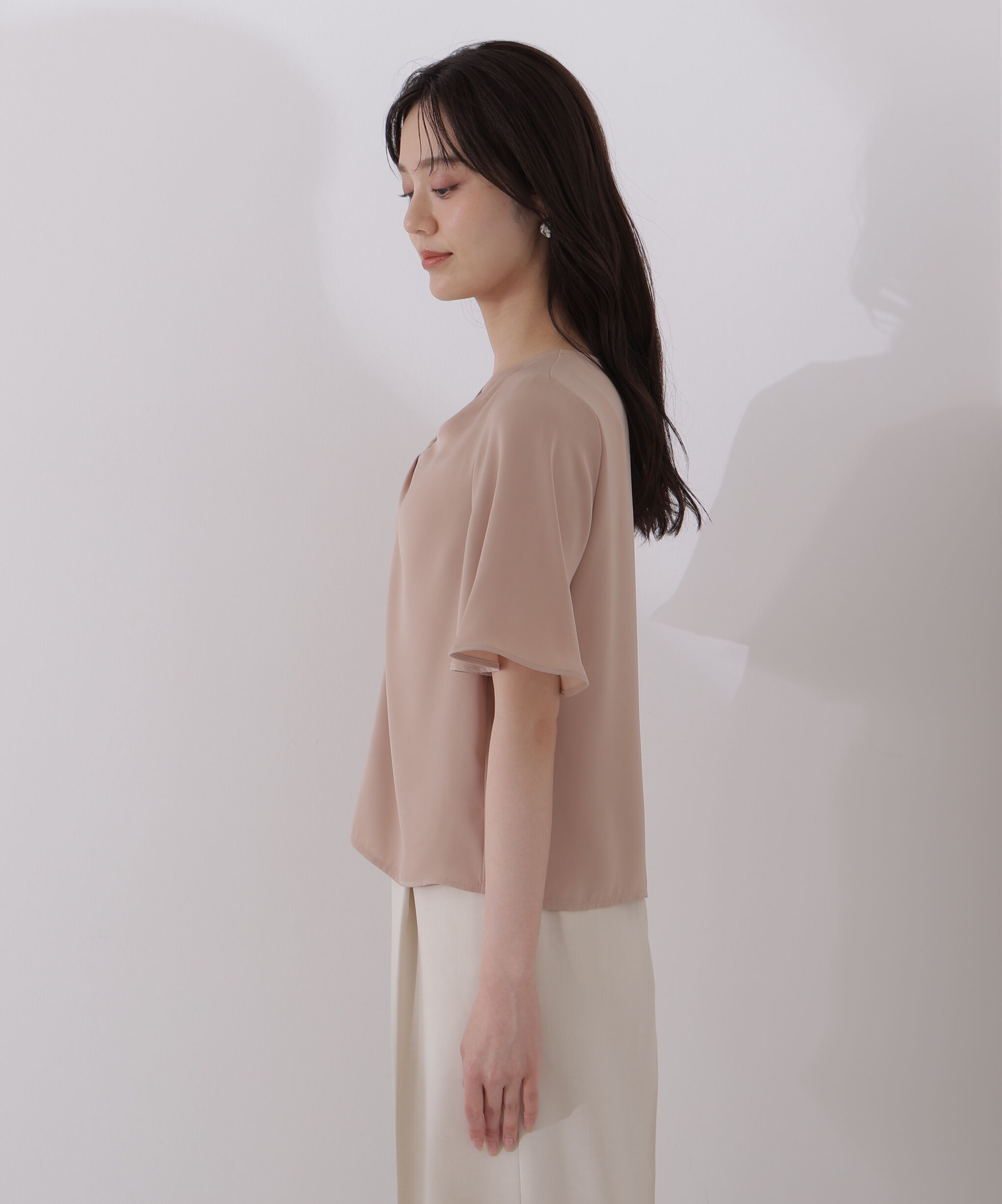 PROPORTION BODY DRESSING「ツイスト半袖ブラウス」|シャツ・ブラウス|