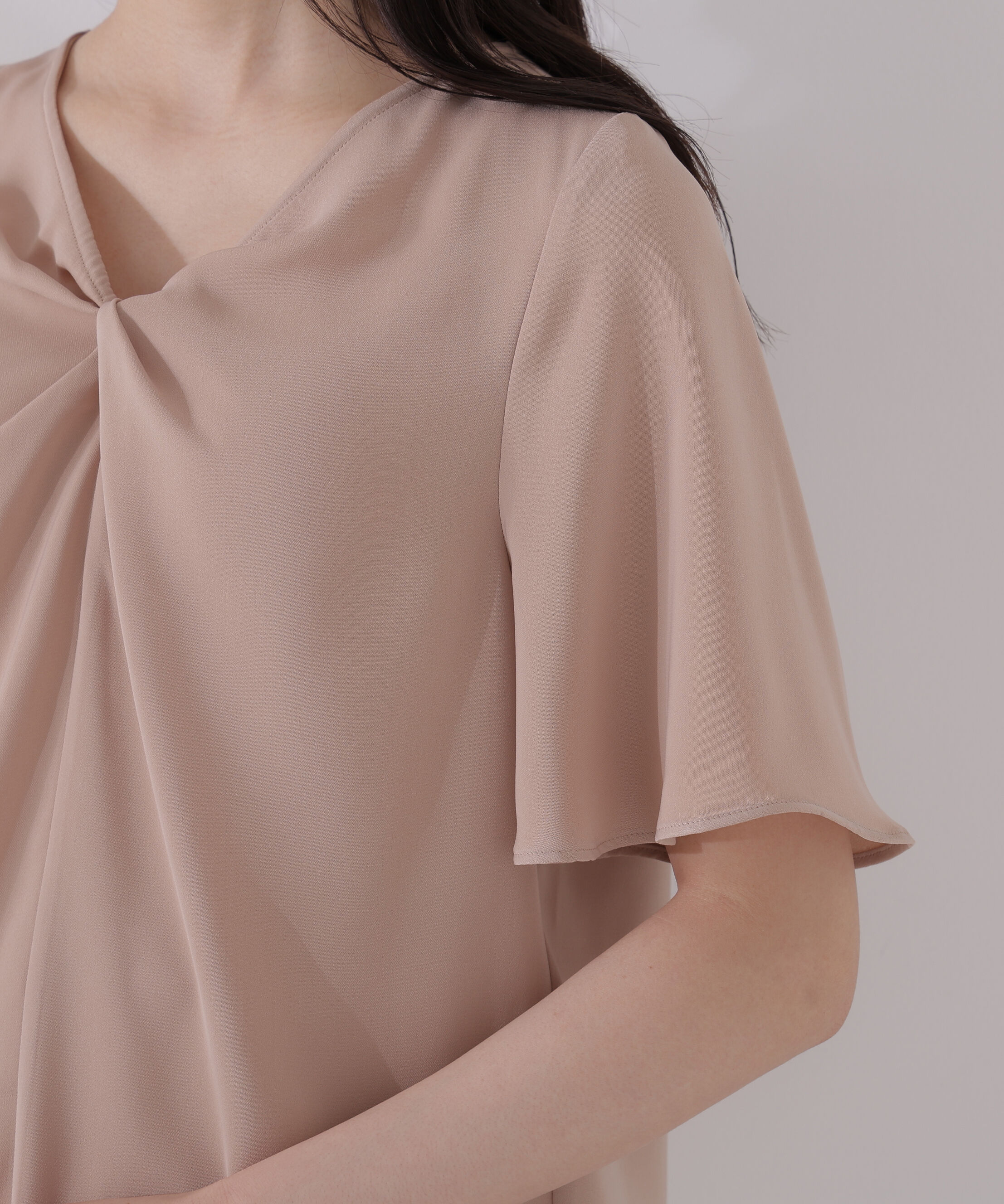 PROPORTION BODY DRESSING「ツイスト半袖ブラウス」|シャツ・ブラウス|