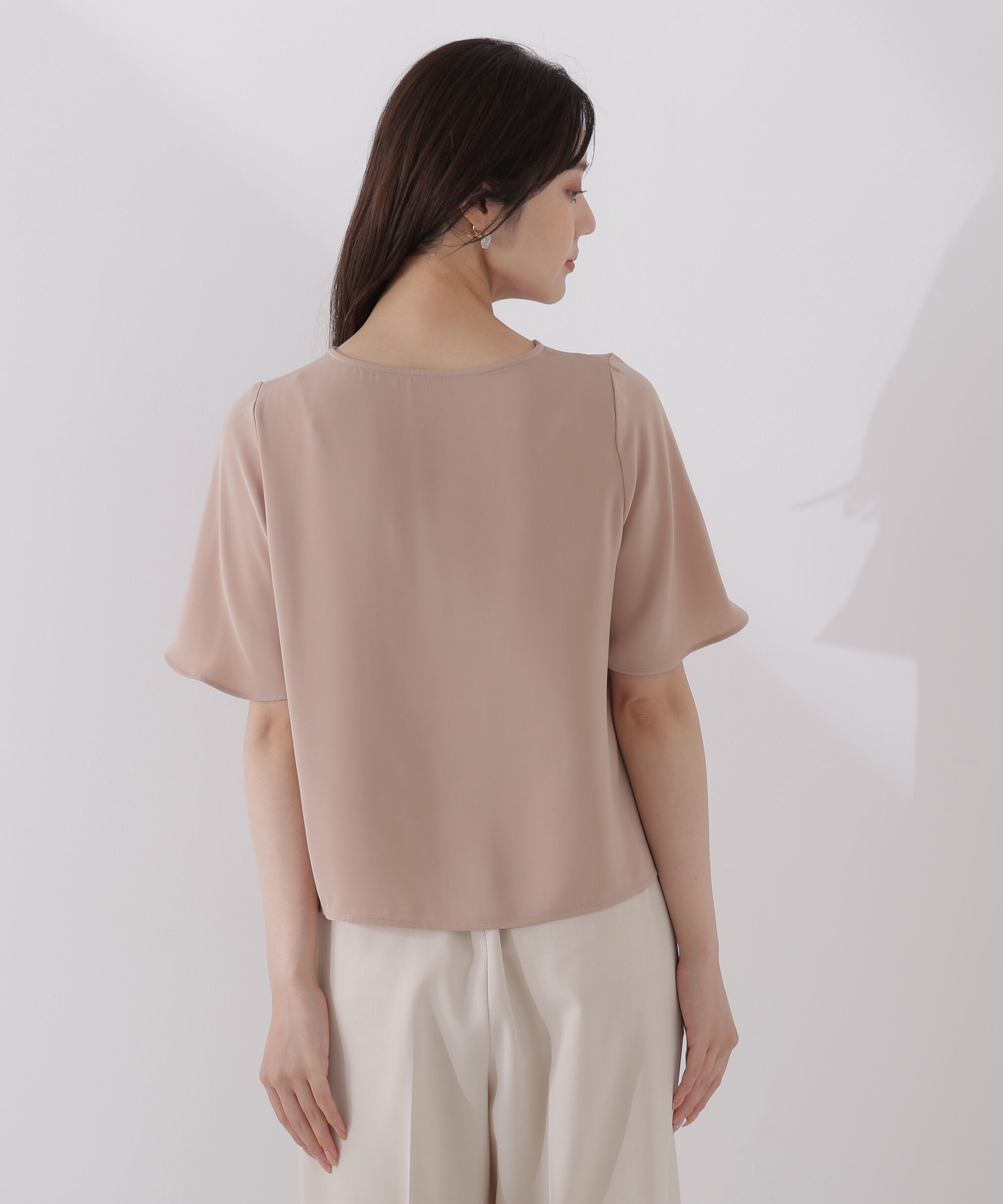 PROPORTION BODY DRESSING「ツイスト半袖ブラウス」|シャツ・ブラウス|