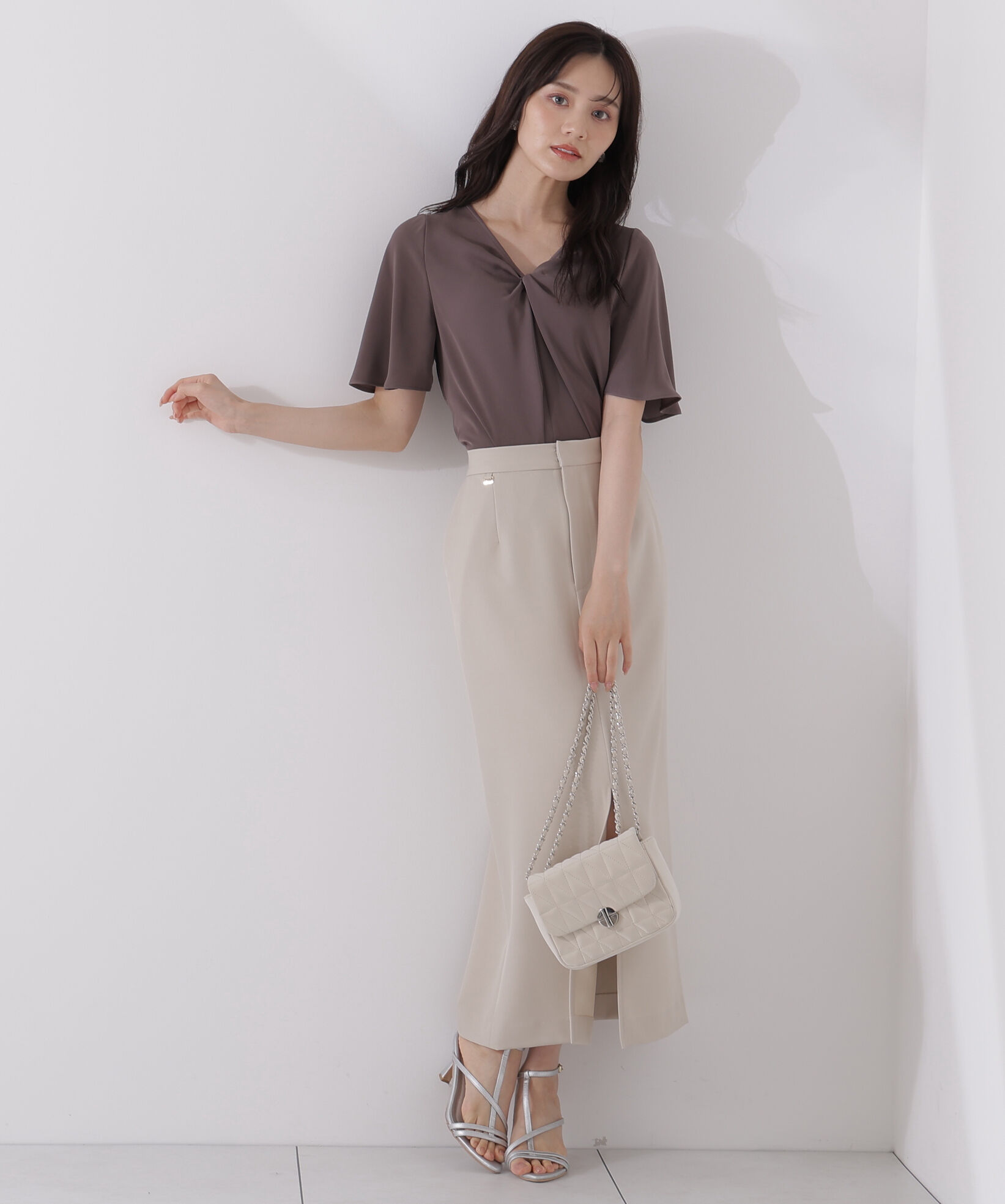 PROPORTION BODY DRESSING「ツイスト半袖ブラウス」|シャツ・ブラウス|