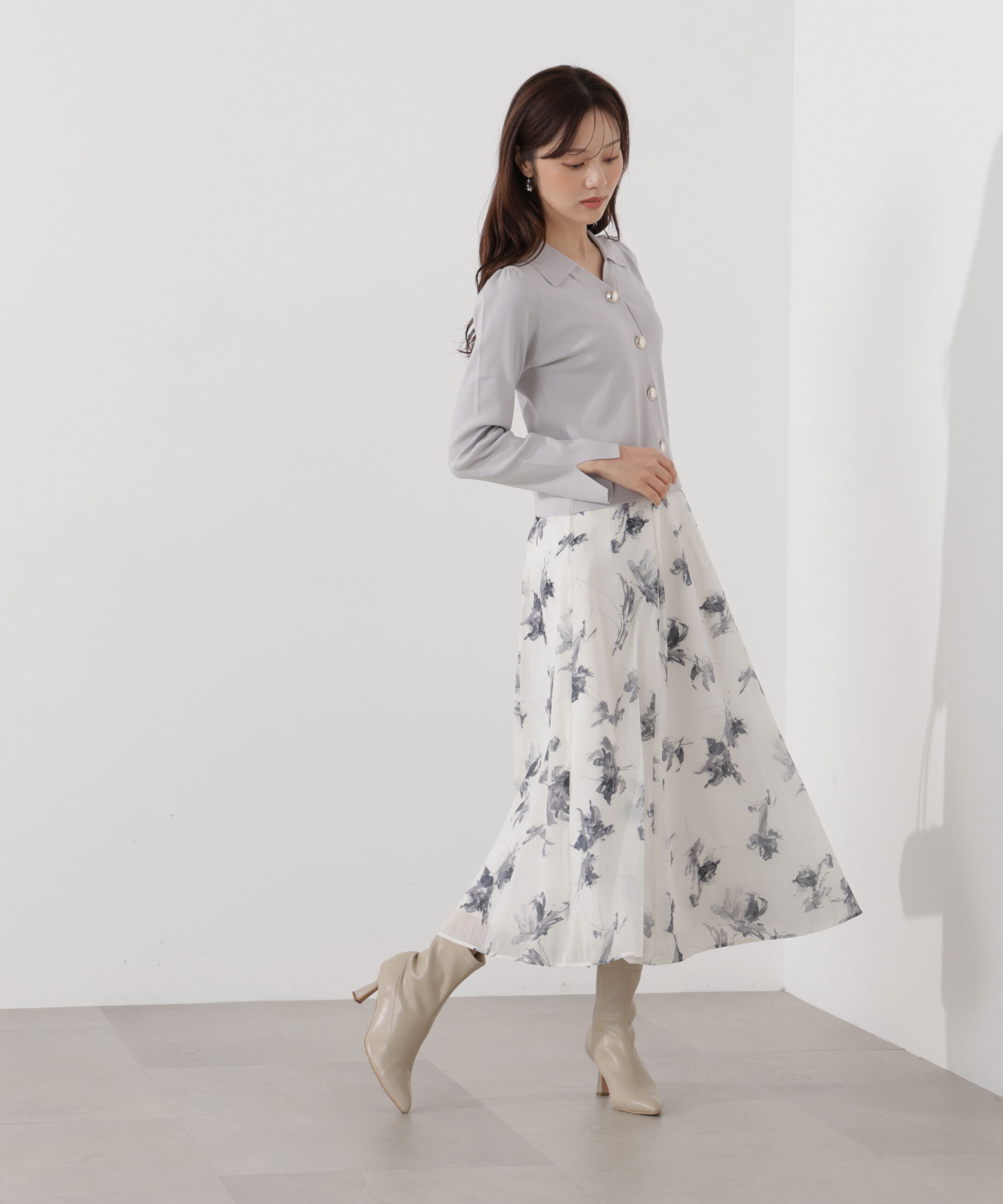 PROPORTION BODY DRESSING「フラワープリントスカート」|スカート|