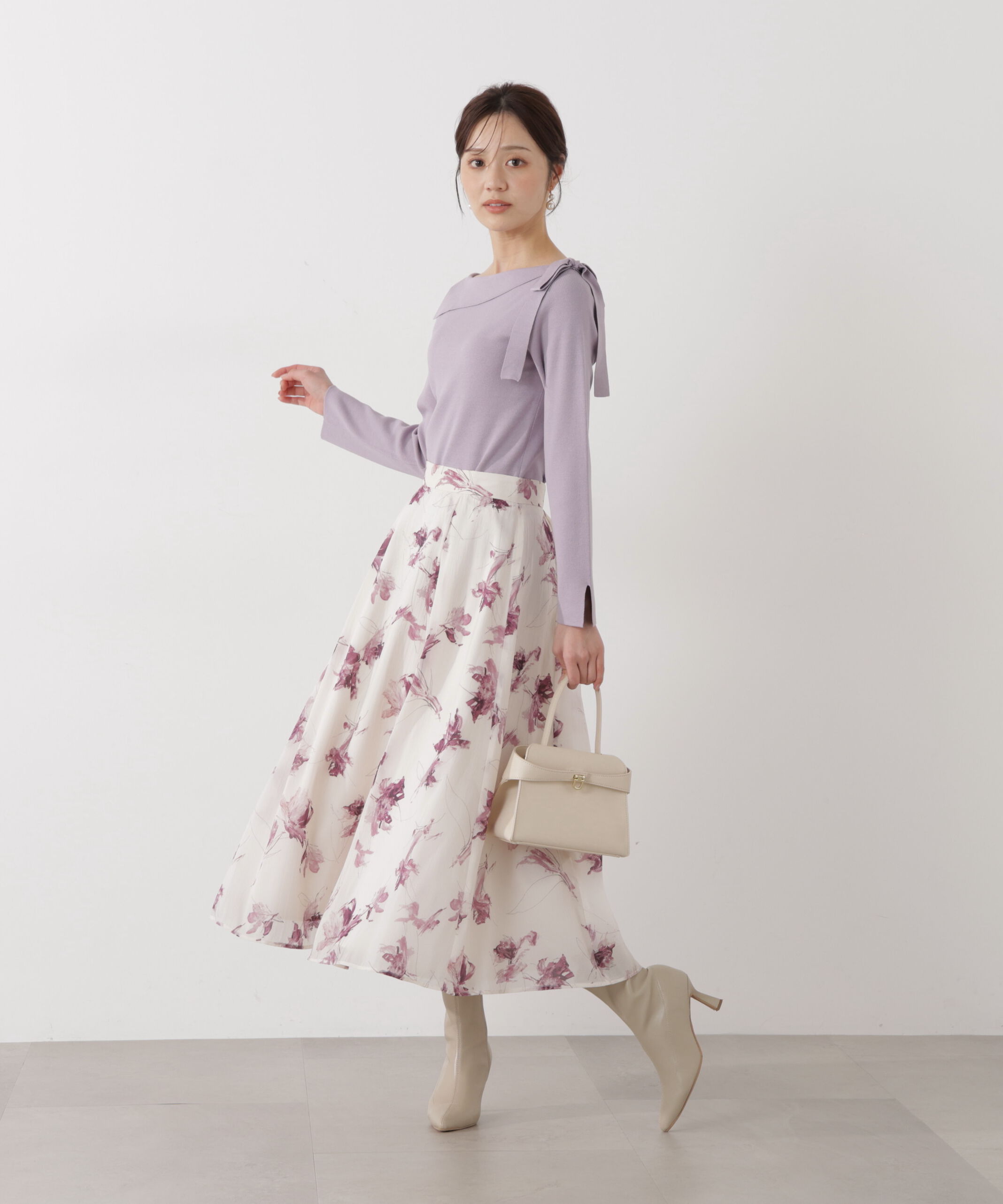 PROPORTION BODY DRESSING「フラワープリントスカート」|スカート|ピンク