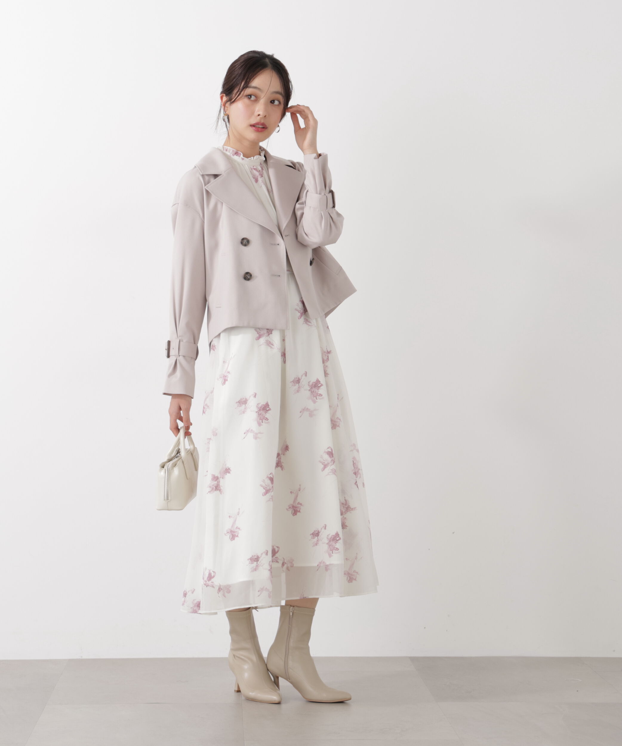 PROPORTION BODY DRESSING「＜防シワ/花粉リリース＞ショートトレンチコート」|ブルゾン・スタジャン|