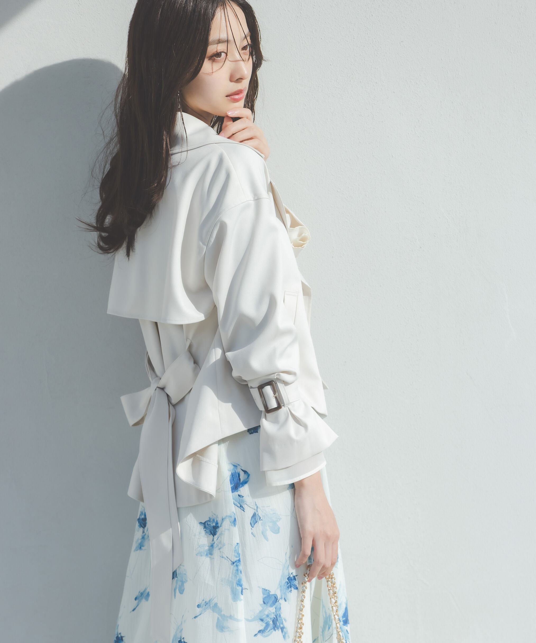 PROPORTION BODY DRESSING「＜防シワ/花粉リリース＞ショートトレンチコート」|ブルゾン・スタジャン|