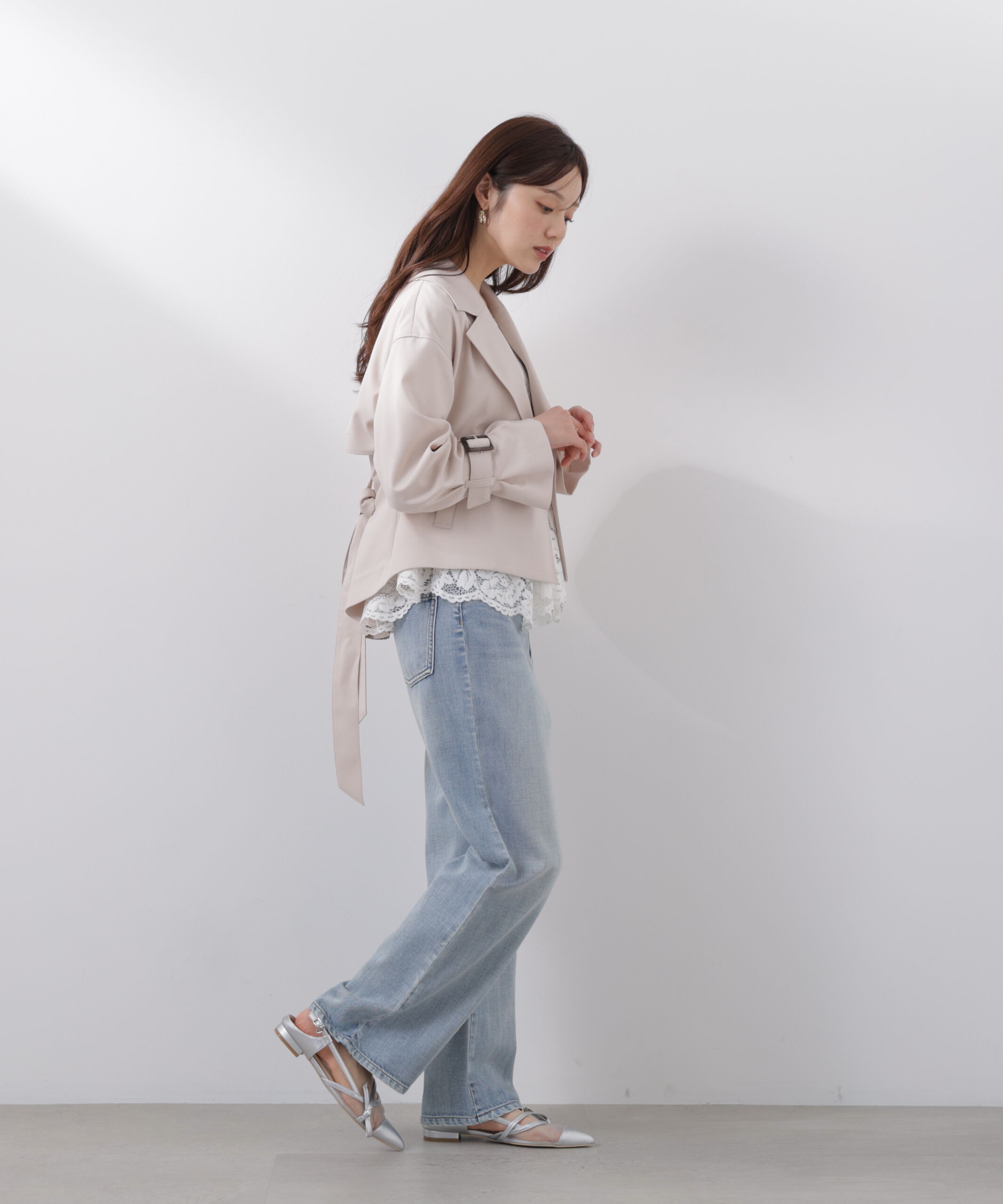 PROPORTION BODY DRESSING「＜防シワ/花粉リリース＞ショートトレンチコート」|ブルゾン・スタジャン|