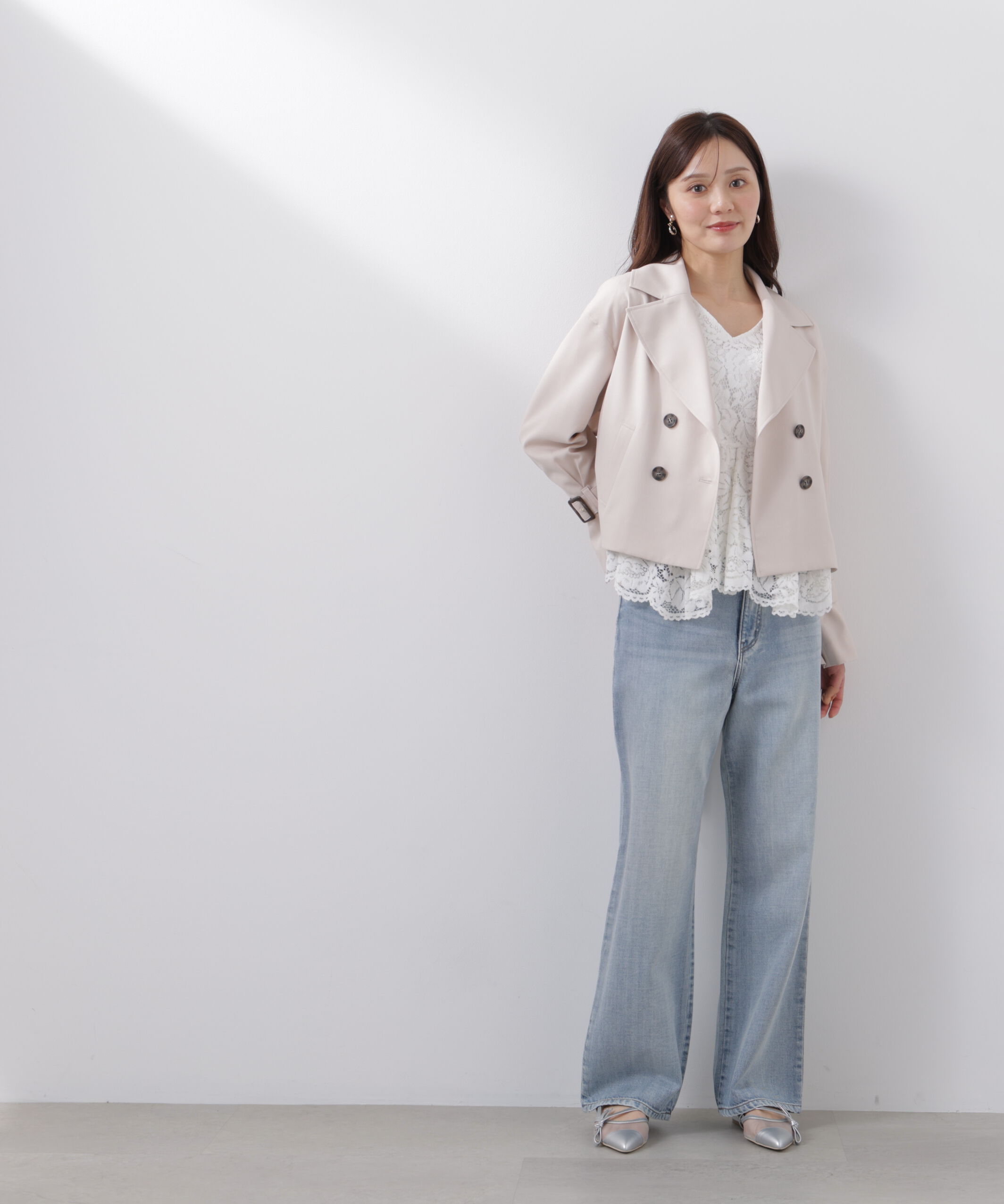 PROPORTION BODY DRESSING「＜防シワ/花粉リリース＞ショートトレンチコート」|ブルゾン・スタジャン|