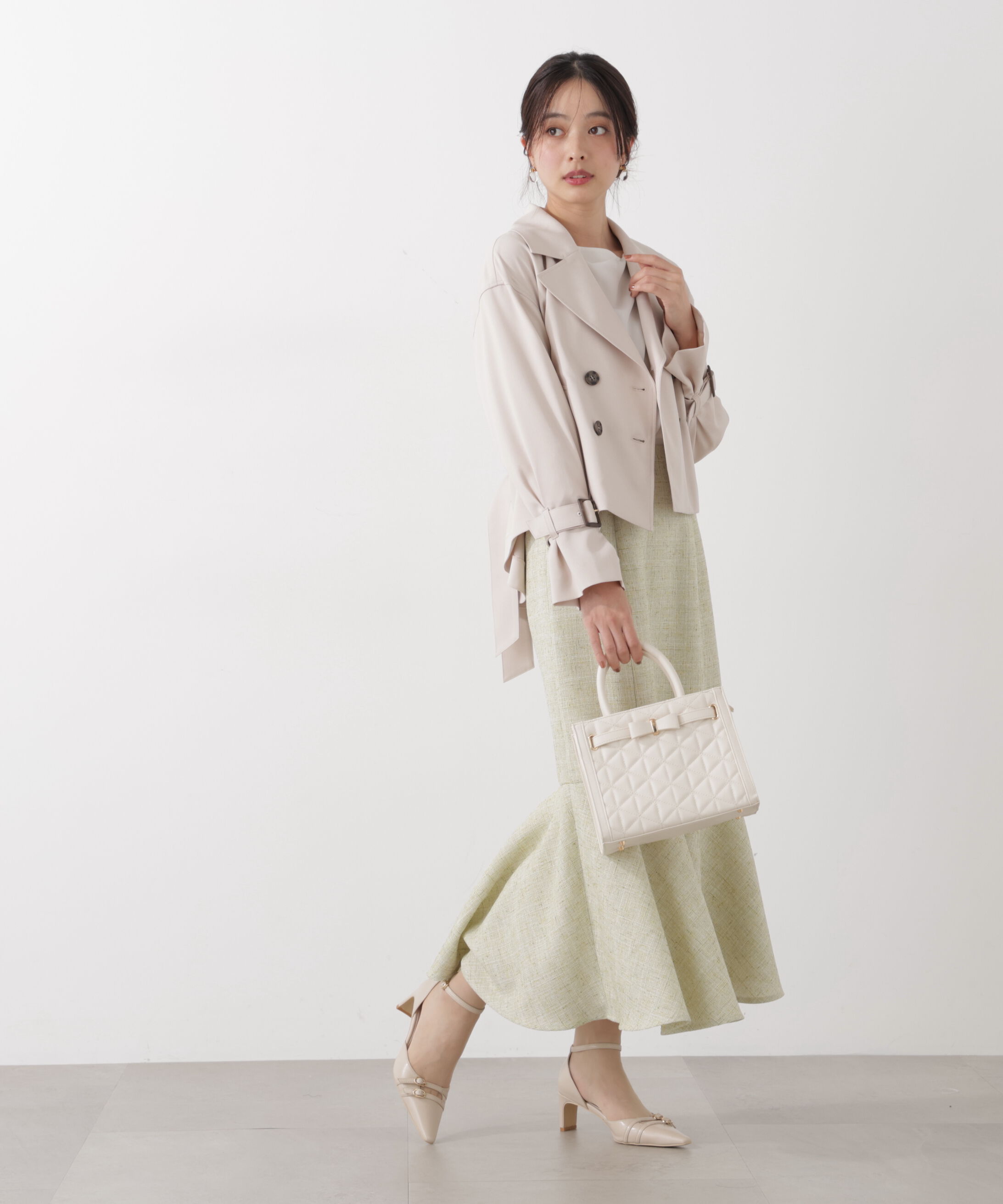 PROPORTION BODY DRESSING「＜防シワ/花粉リリース＞ショートトレンチコート」|ブルゾン・スタジャン|