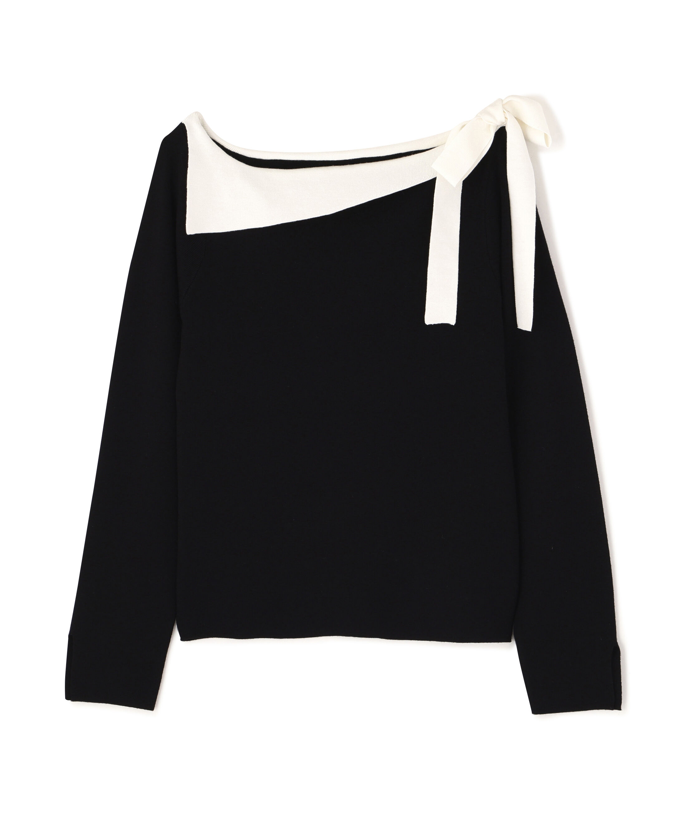 PROPORTION BODY DRESSING「＜ウォッシャブル/UV＞サイドリボン総針ニット」|ニット・セーター|