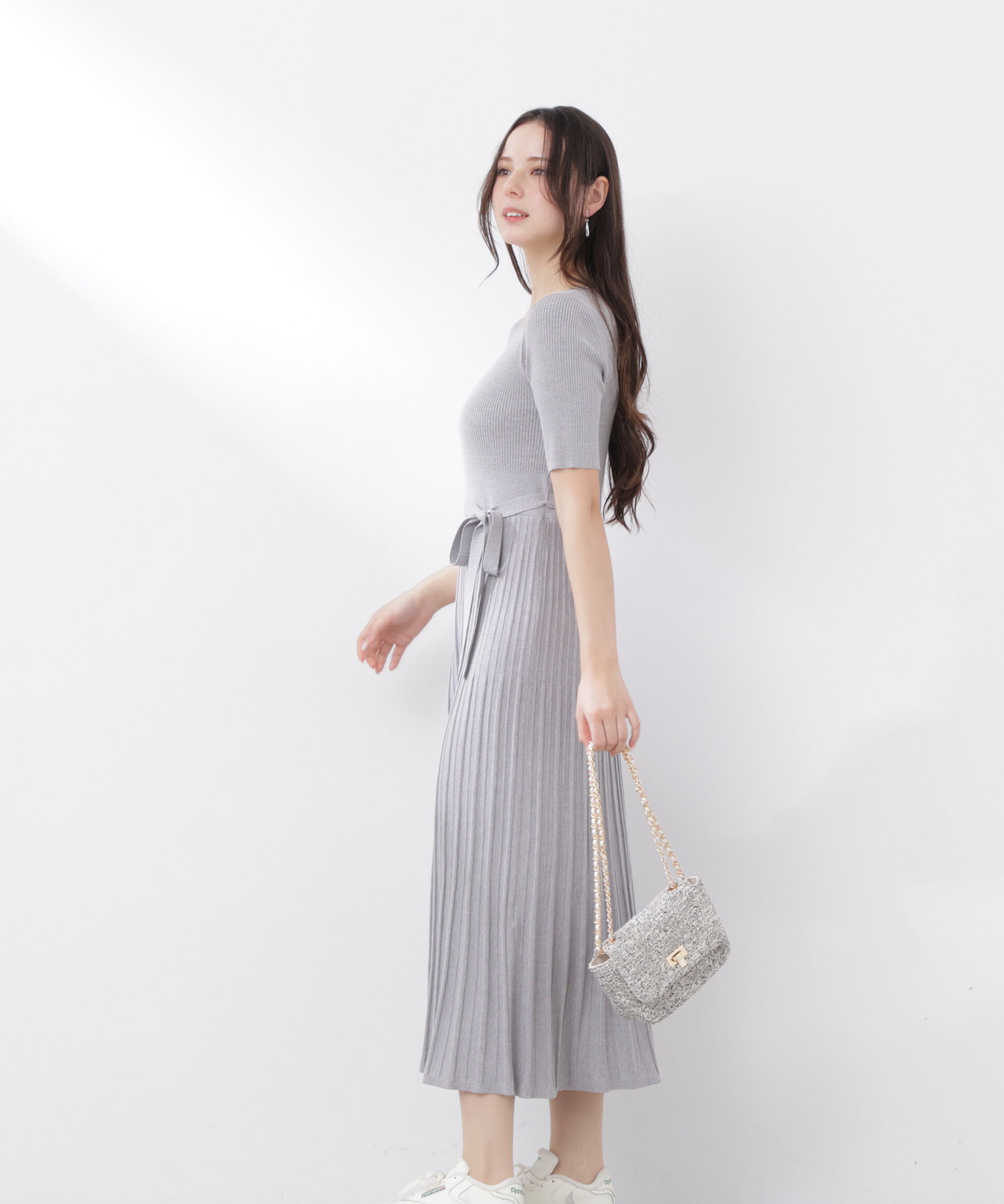 PROPORTION BODY DRESSING「《EDIT COLOGNE》レースカラー2wayニットワンピース　26SS」|ワンピース|