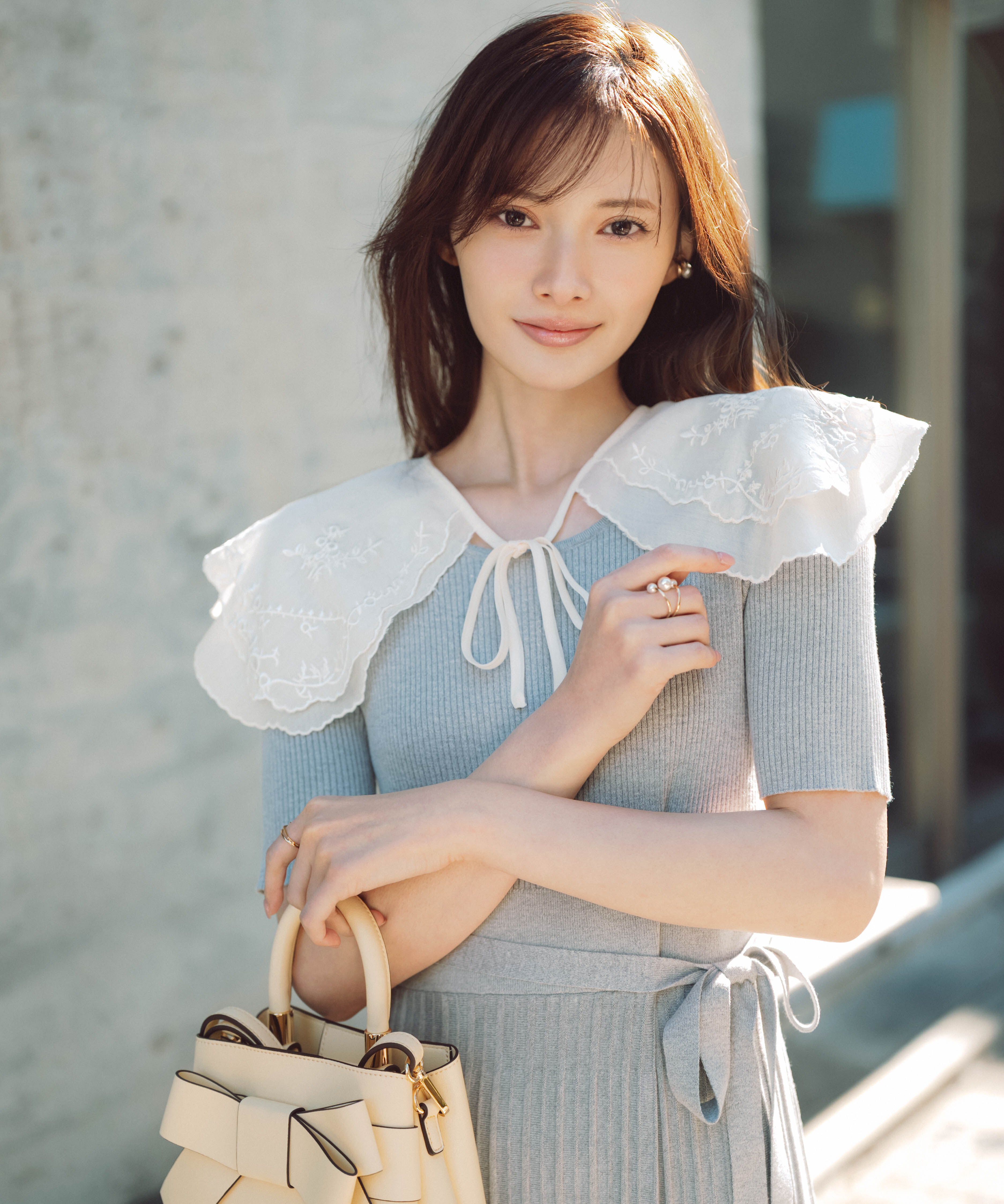 PROPORTION BODY DRESSING「《EDIT COLOGNE》レースカラー2wayニットワンピース　26SS」|ワンピース|