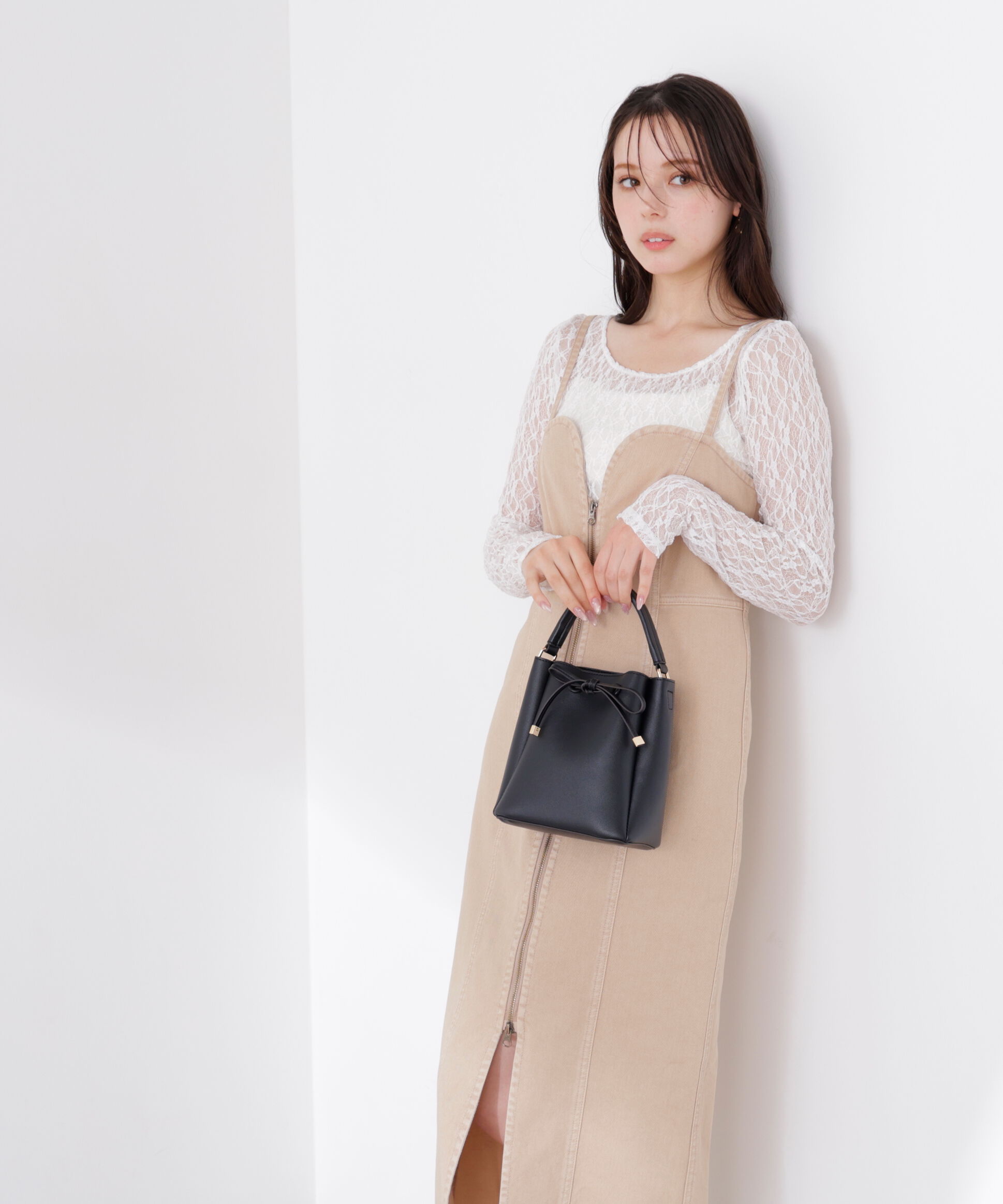 PROPORTION BODY DRESSING「〈a/mie〉デニムジャンスカ　26SS」|ワンピース|ベージュ