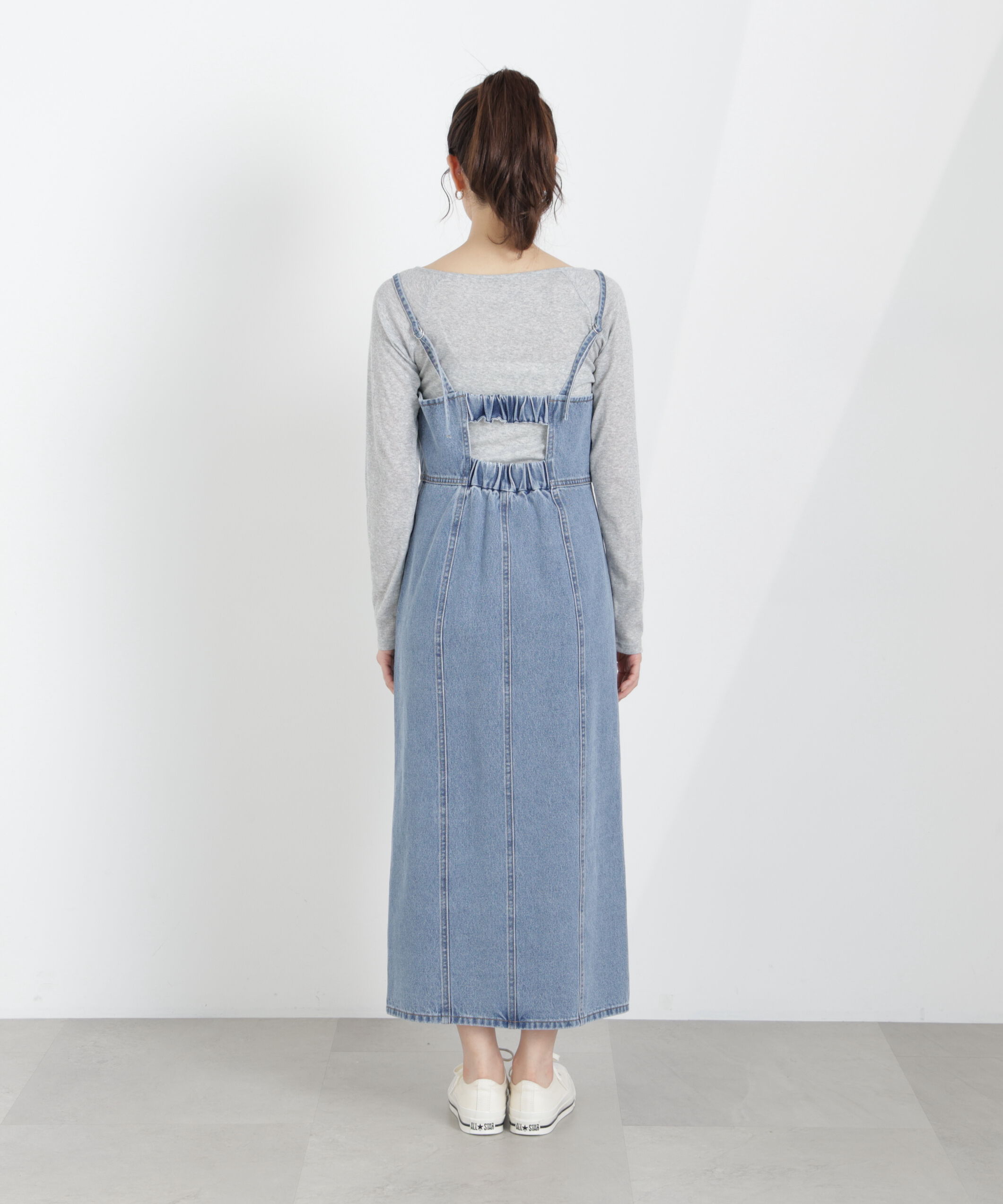 PROPORTION BODY DRESSING「〈a/mie〉デニムジャンスカ　26SS」|ワンピース|