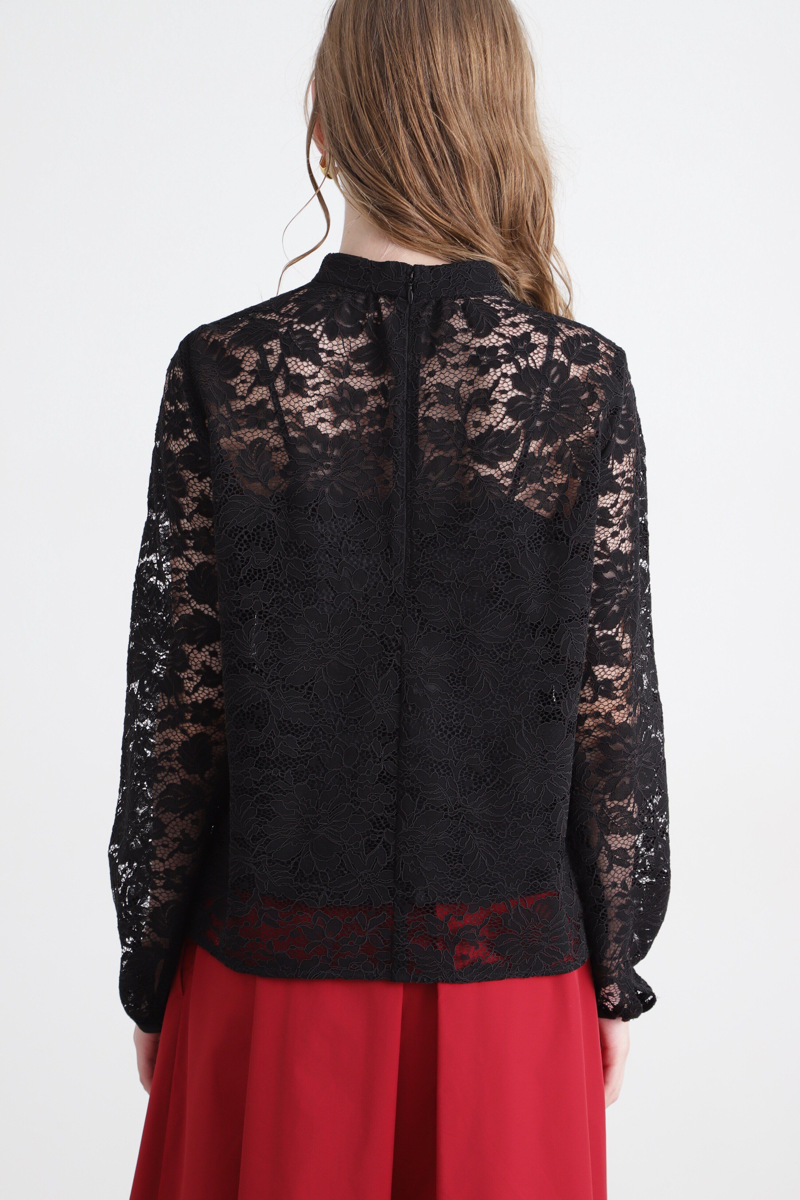  「◆コードレーススタンドブラウス」|シャツ・ブラウス|