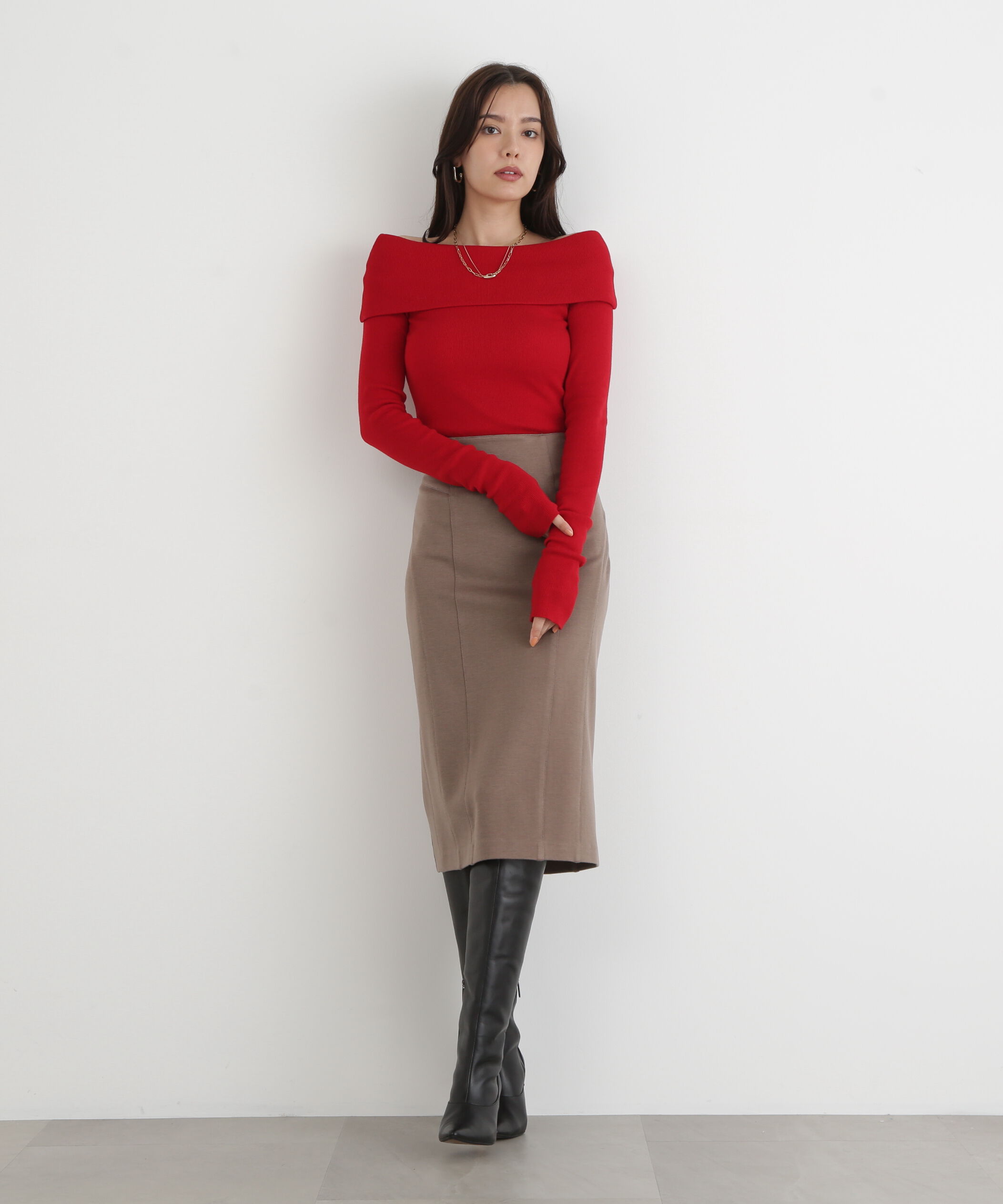  「◆オフショルダー２ＷＡＹニットプルオーバー」|ニット・セーター|