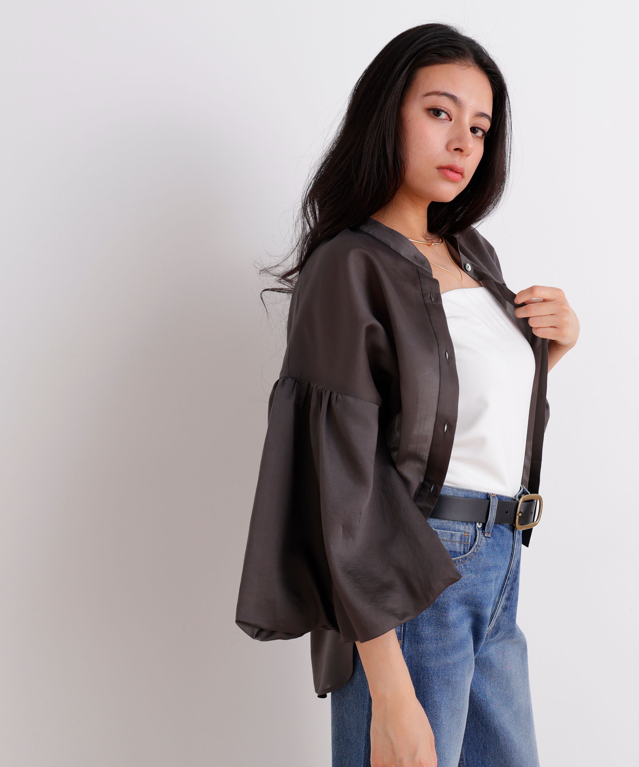  「［美香さん着用］ギャザーバルーンスリーブブラウス」|シャツ・ブラウス|