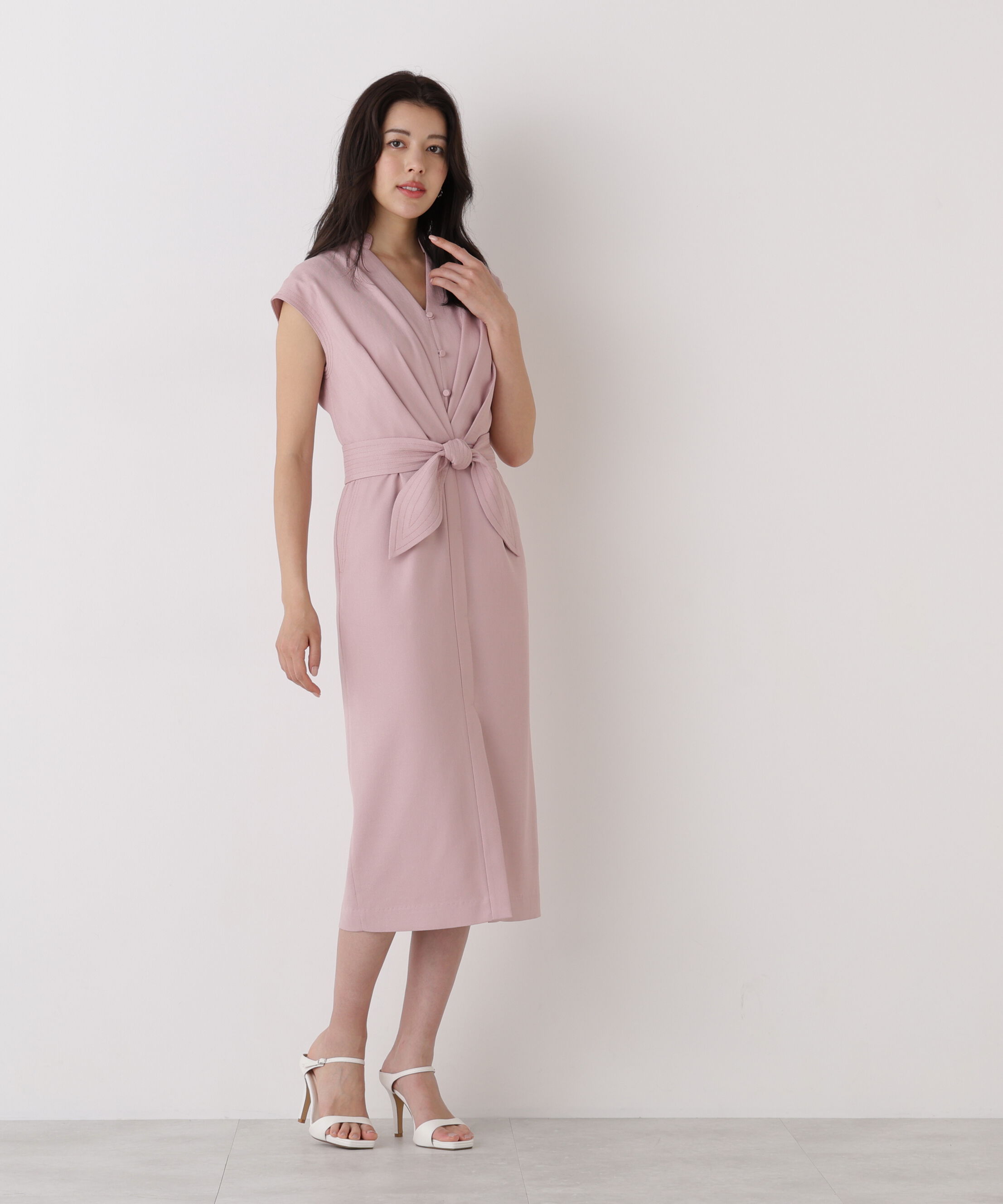  「［美香さん着用］ウエストタックワンピース」|ワンピース|