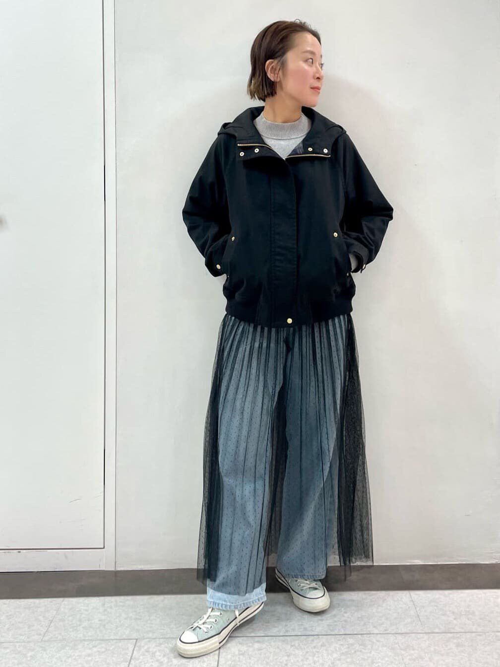  「スクエアドットチュールスカート」|スカート|